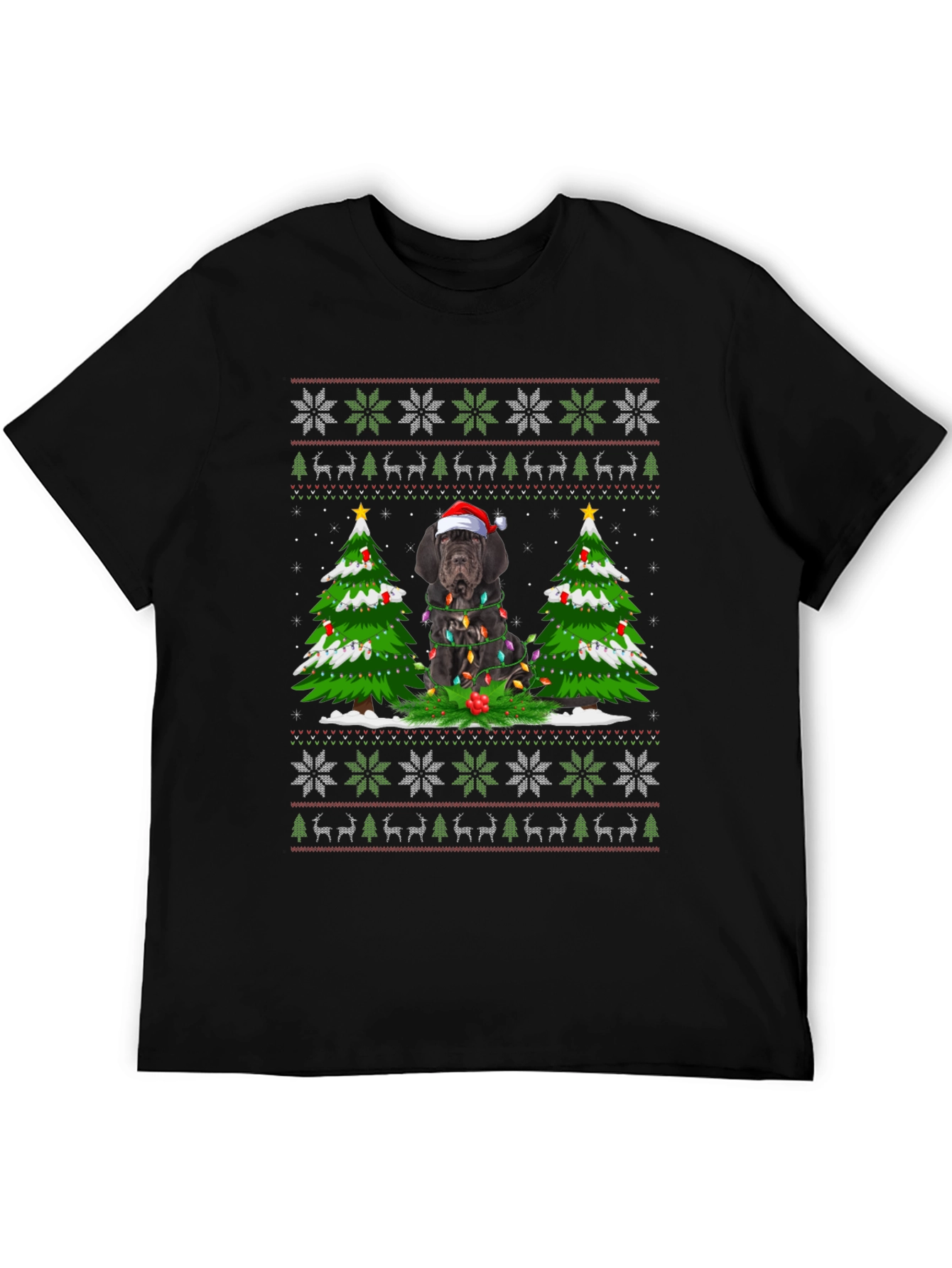 Festive Dog Christmas Tree T-Shirt