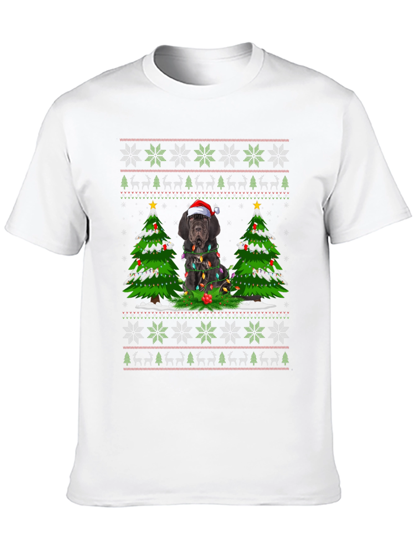 Festive Dog Christmas Tree T-Shirt