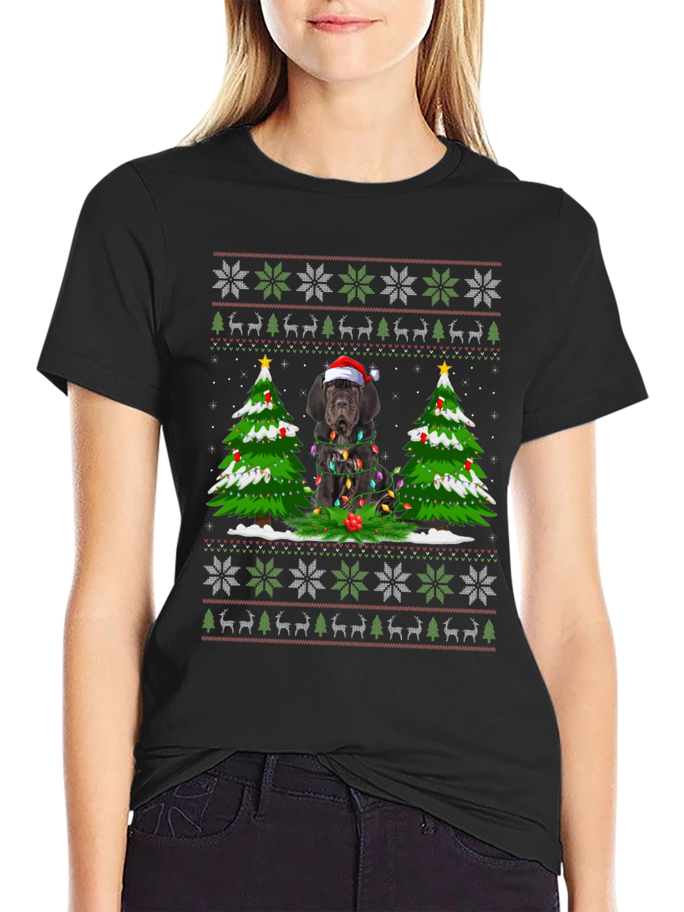 Festive Dog Christmas Tree T-Shirt