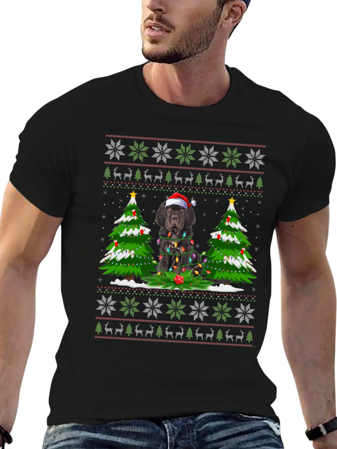 Festive Dog Christmas Tree T-Shirt