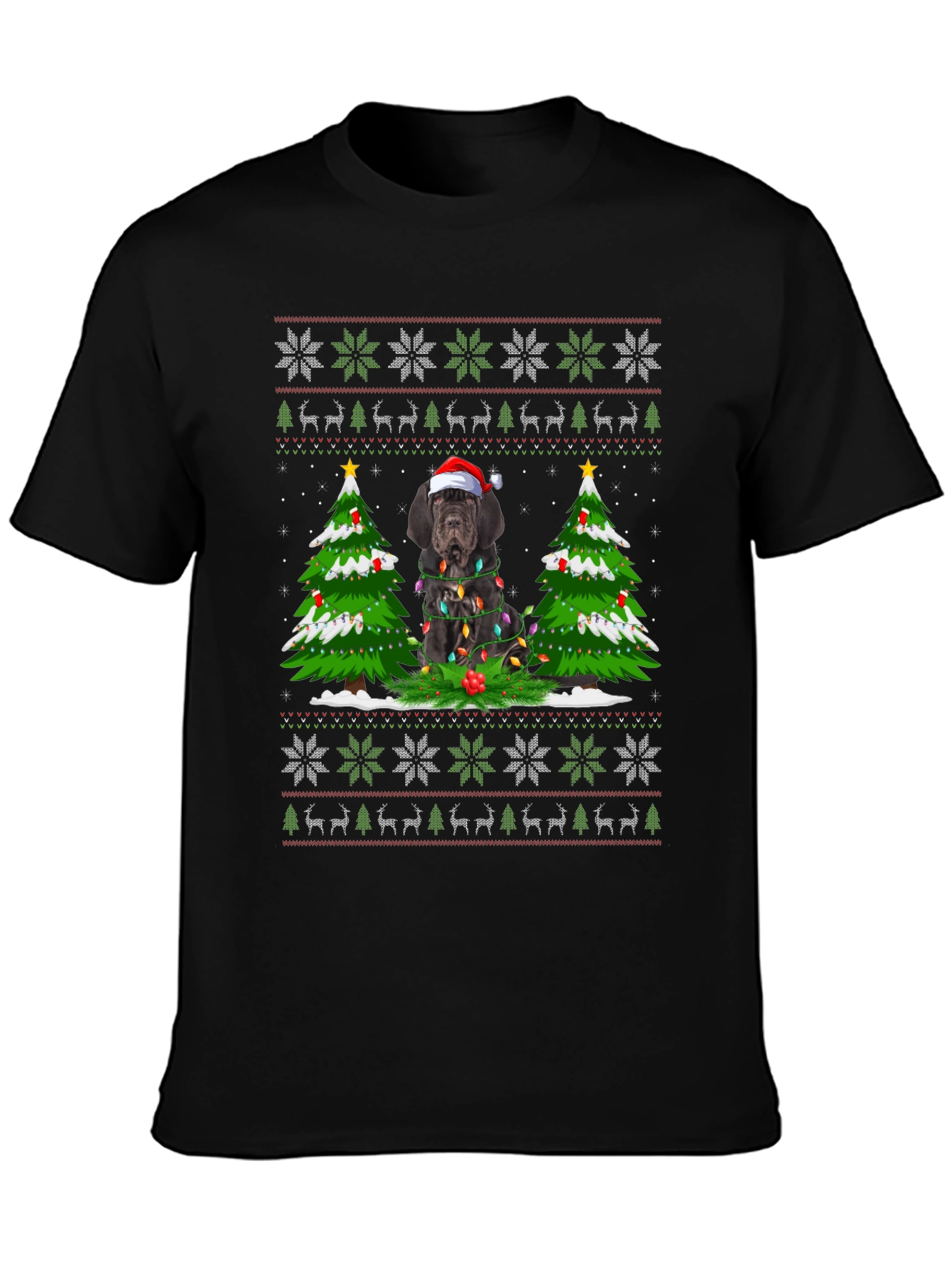 Festive Dog Christmas Tree T-Shirt