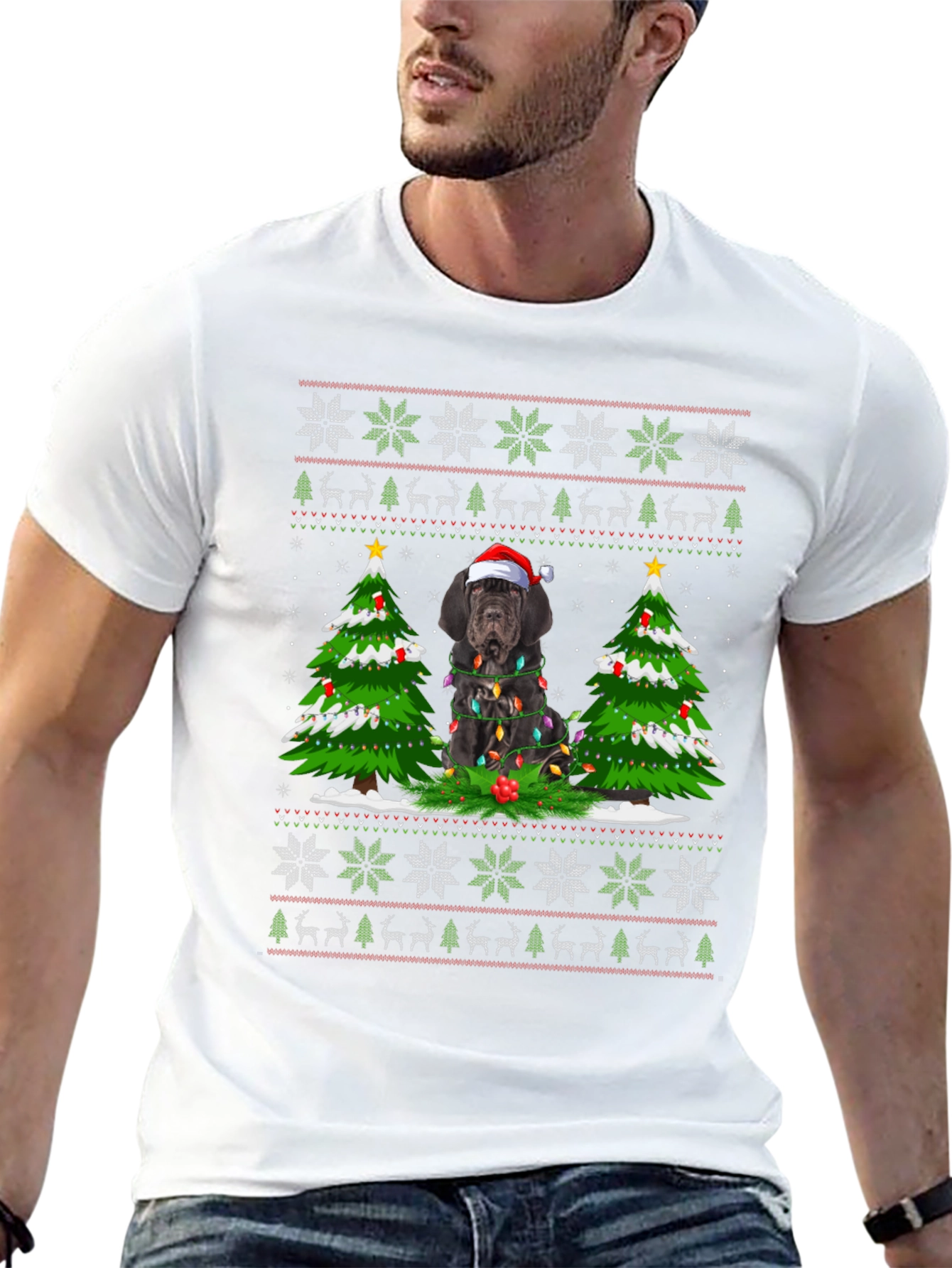 Festive Dog Christmas Tree T-Shirt