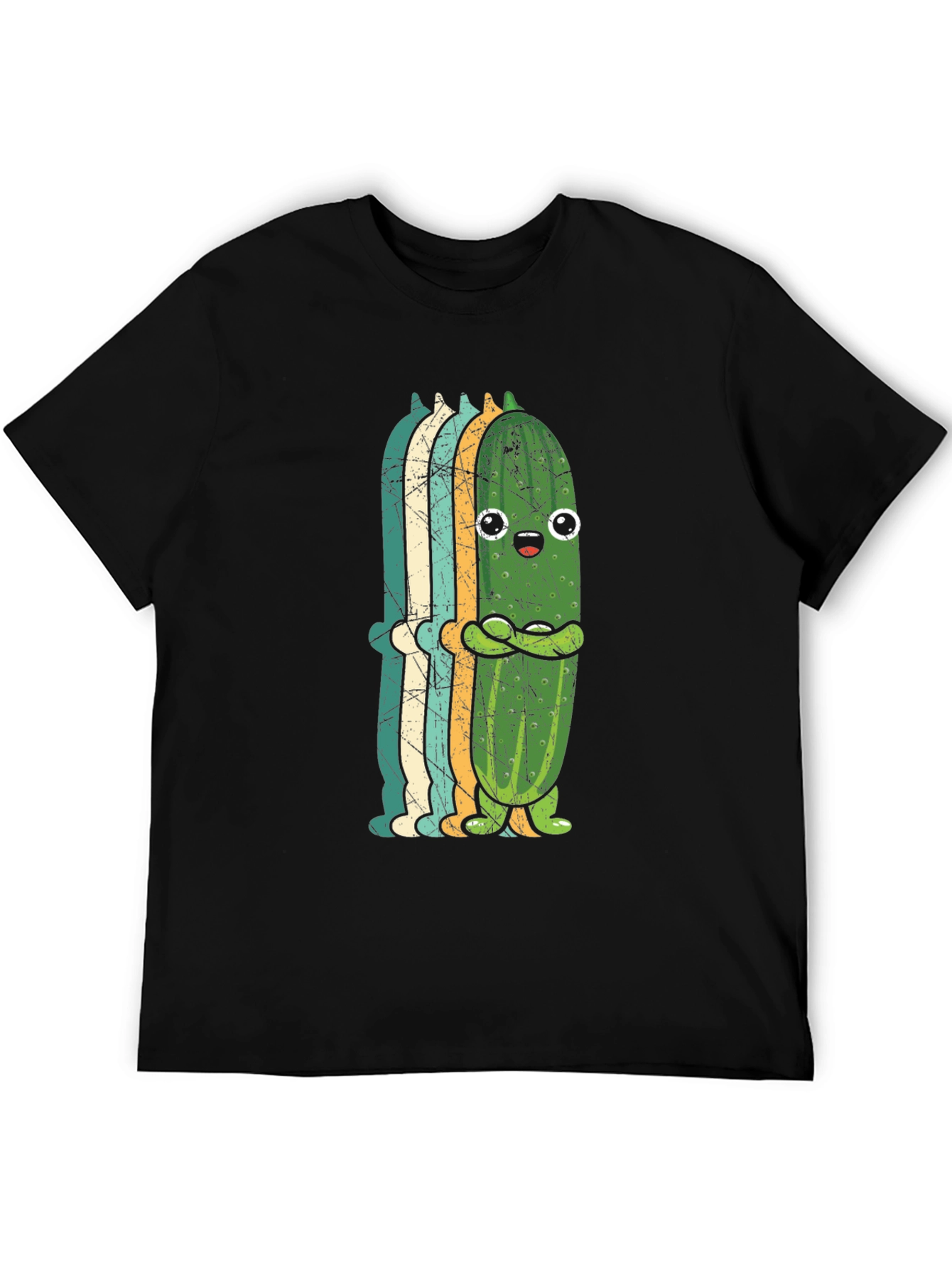 Funny Pickle Retro Style Graphic T-Shirt