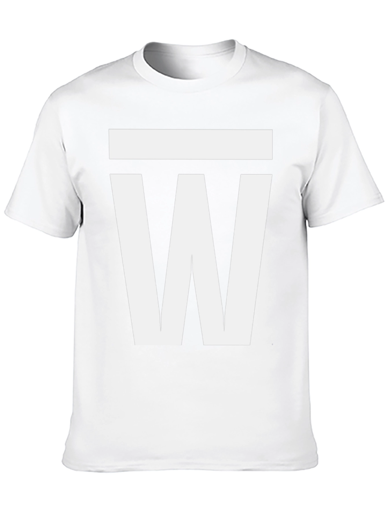 Bold Graphic Tee - White W Design