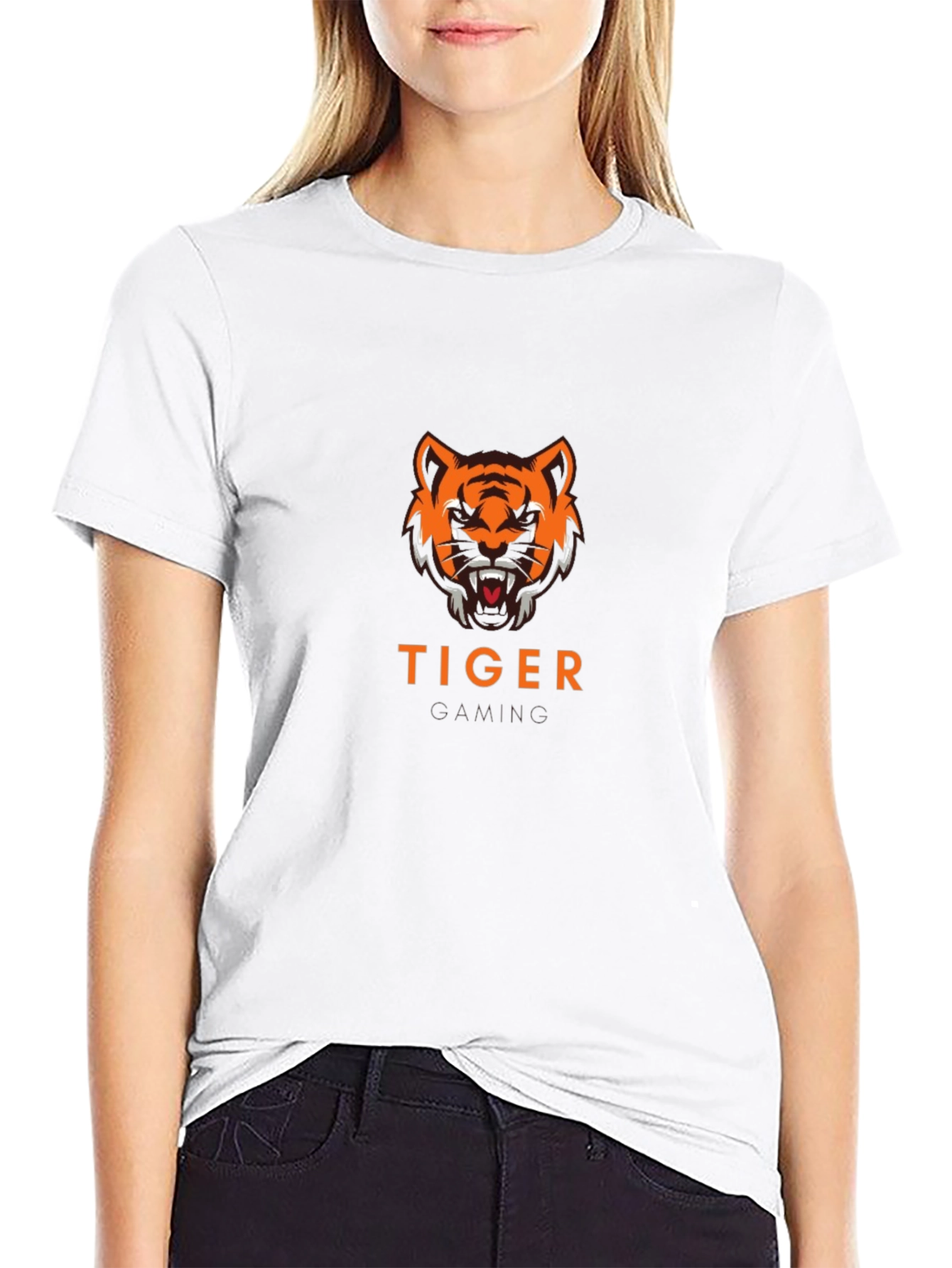 Tiger Gaming Graphic Black T-Shirt