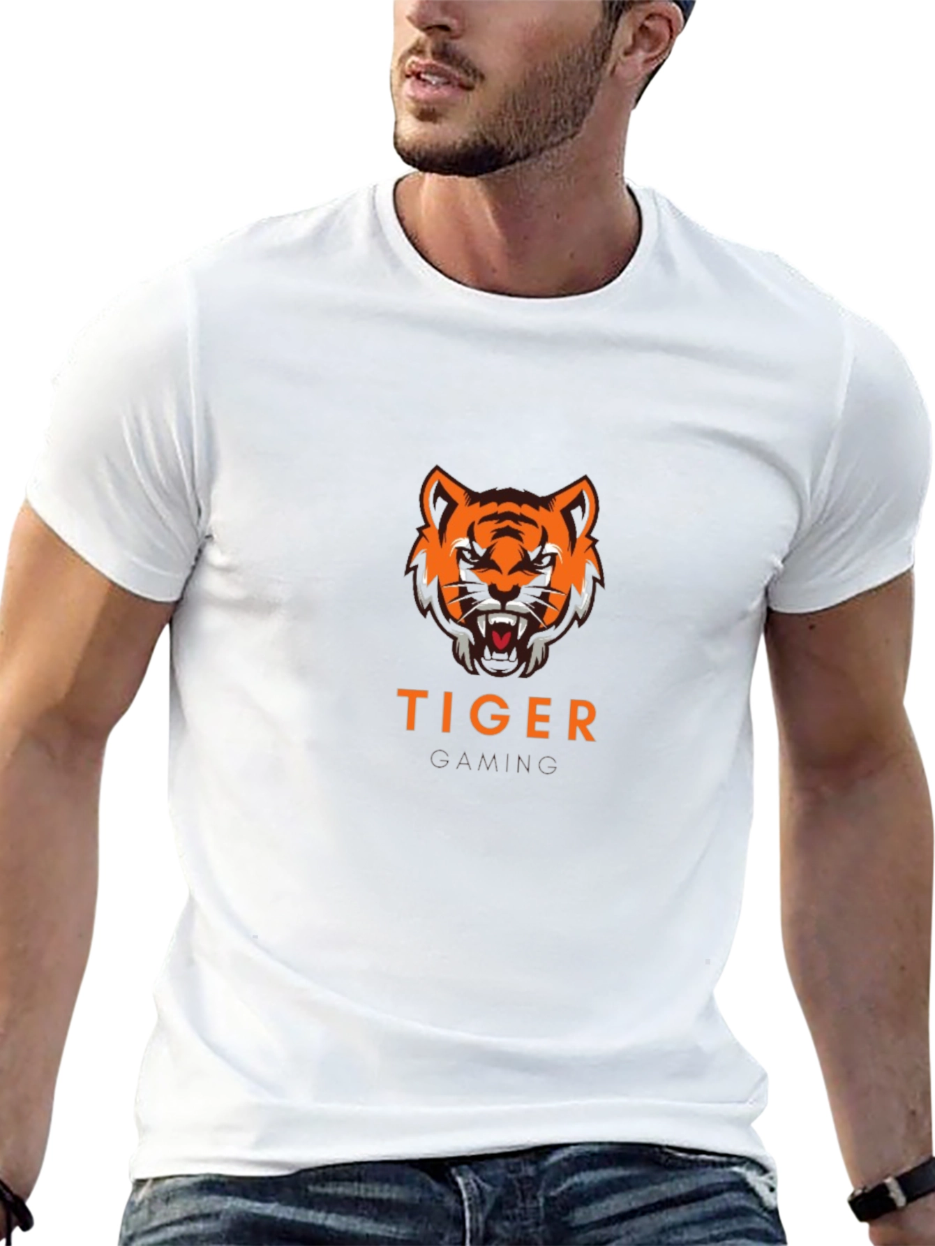 Tiger Gaming Graphic Black T-Shirt