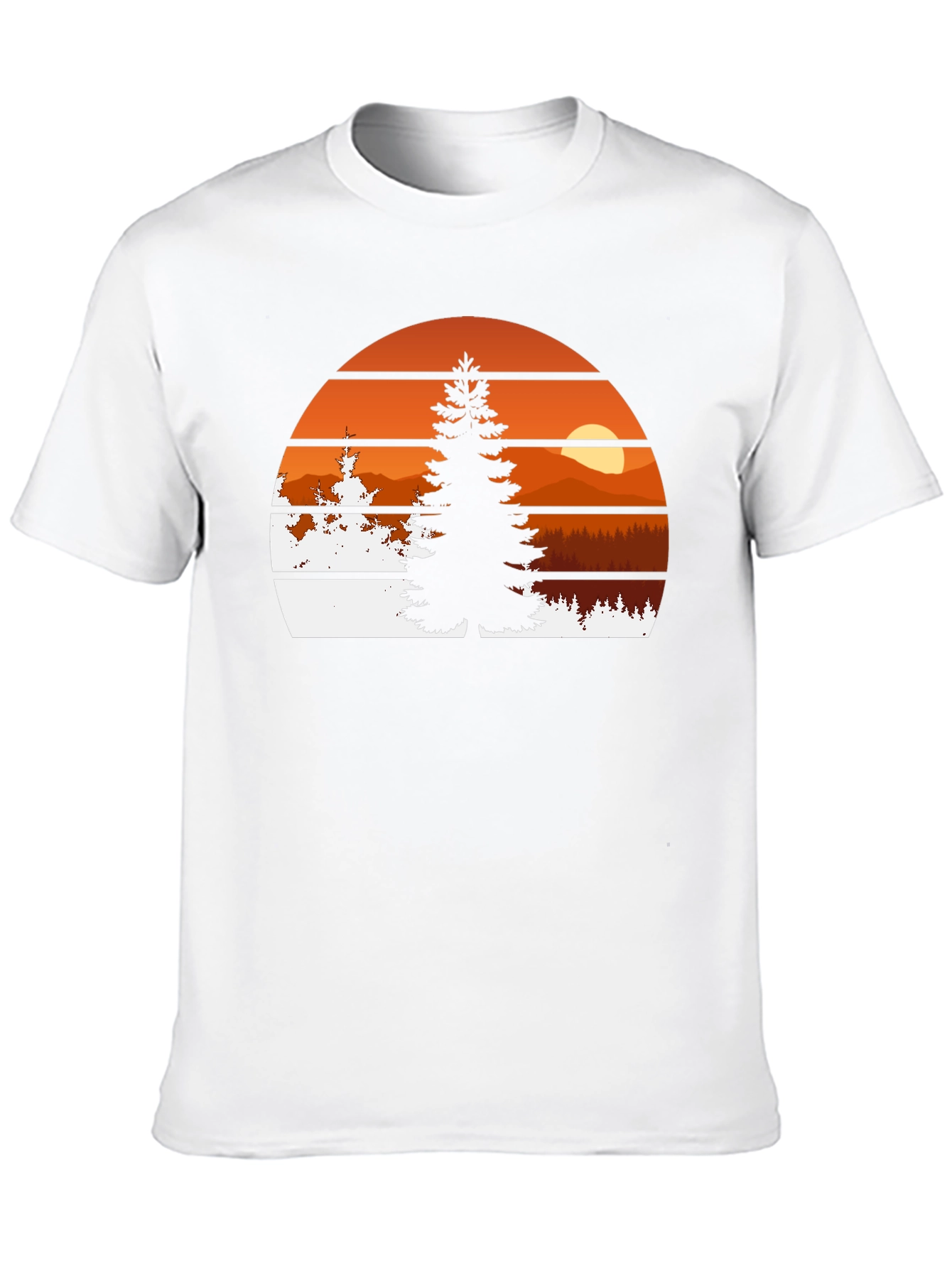 Sunset Mountain Pine Tree T-Shirt