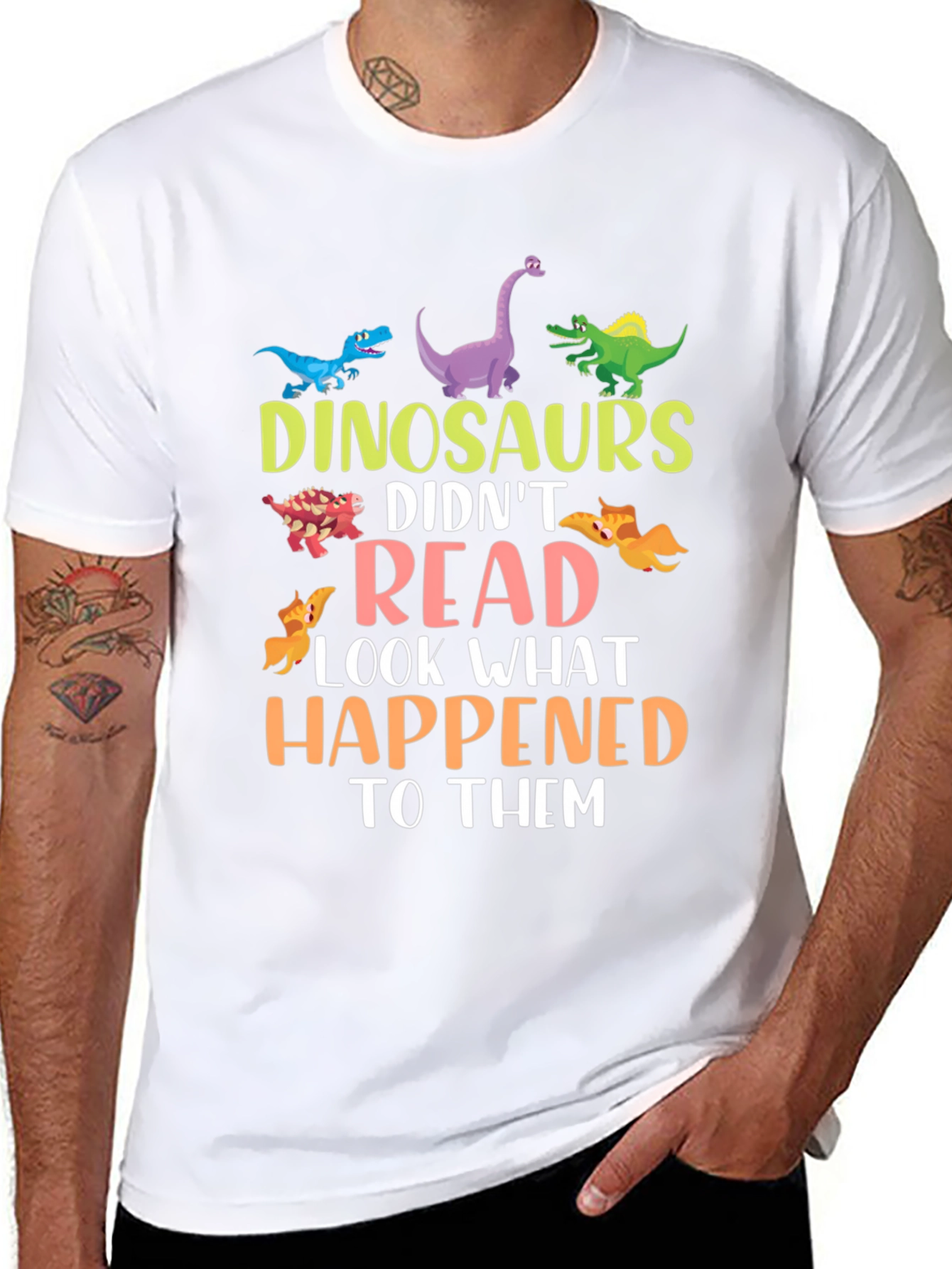 Dinosaurs Didnt Read Funny T-Shirt