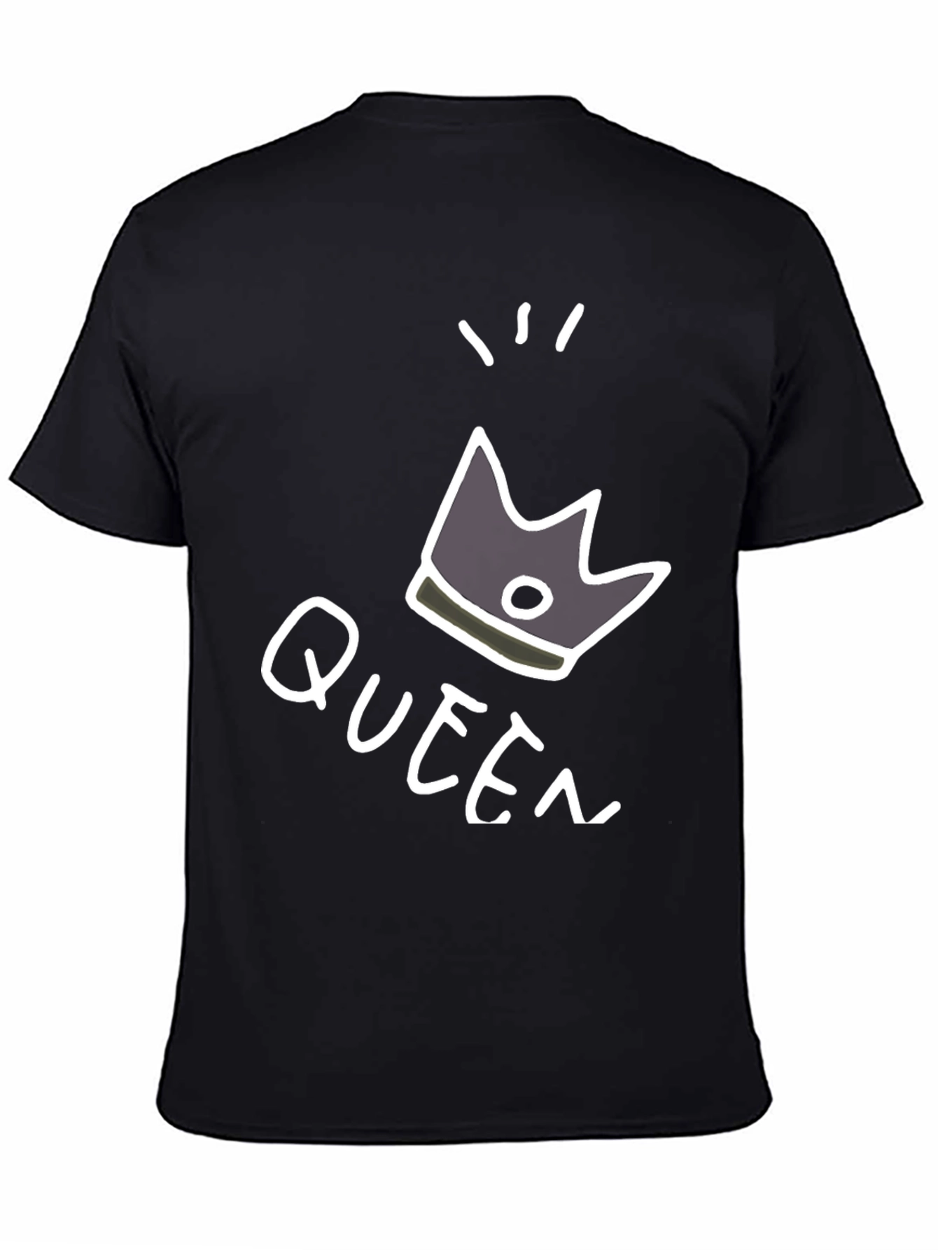 Queen Crown Graphic Black T-Shirt