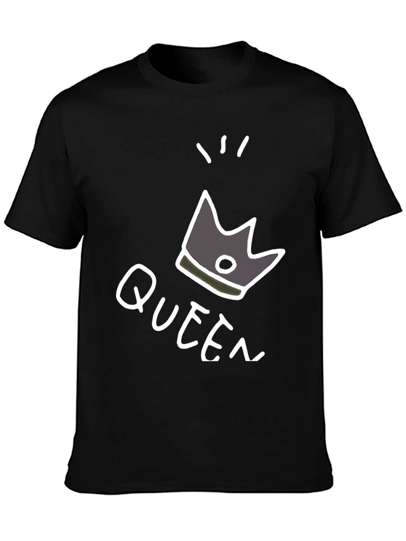 Queen Crown Graphic Black T-Shirt