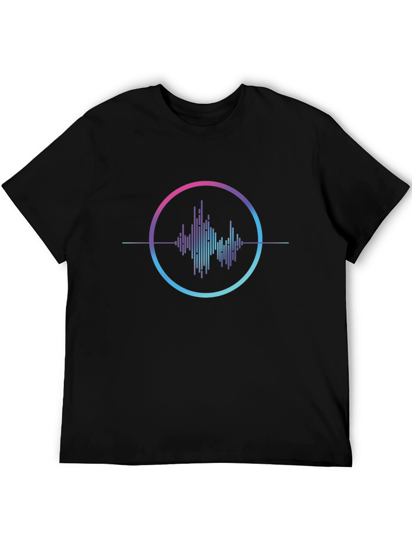 Modern Soundwave Graphic T-Shirt - Black