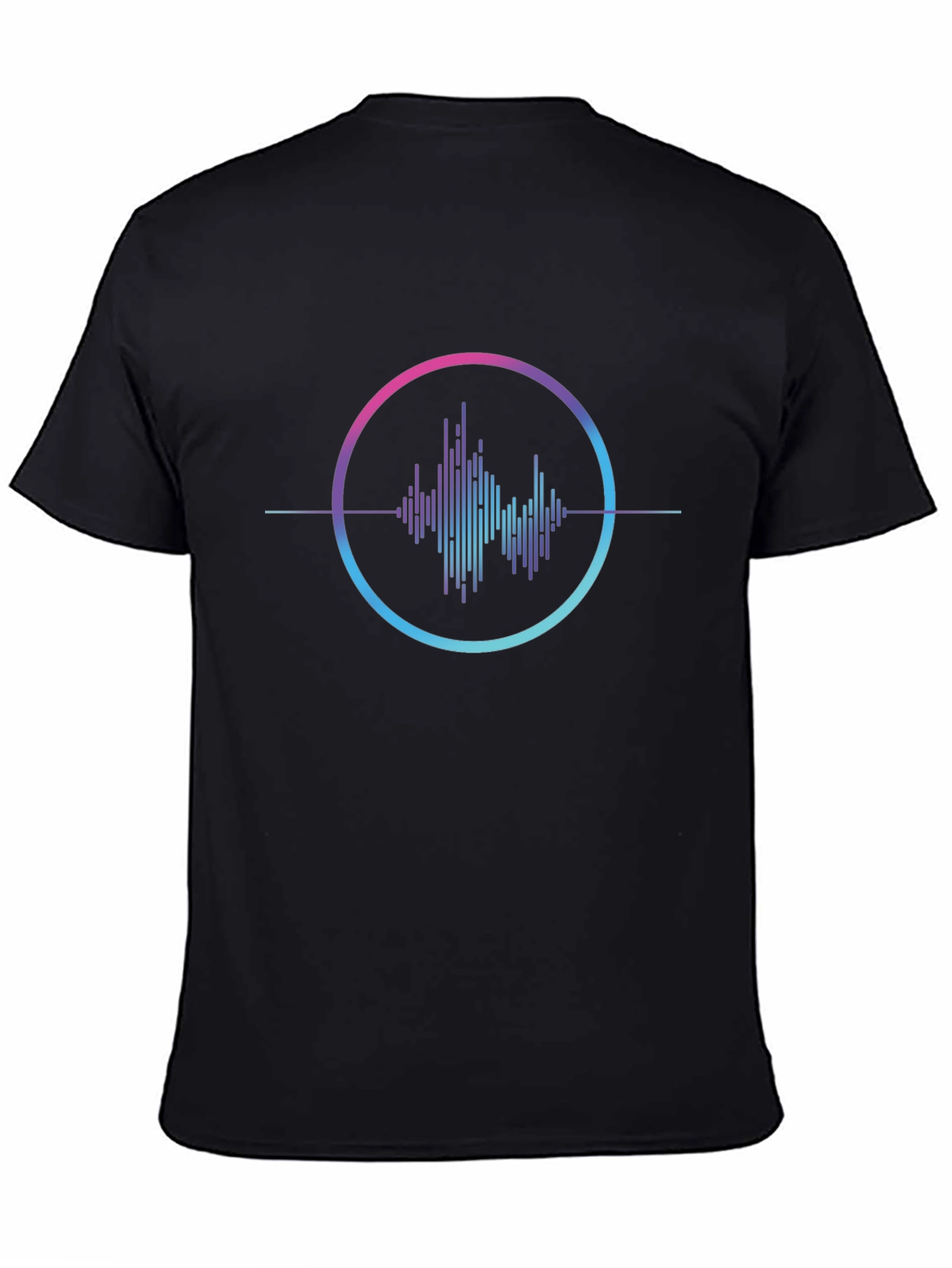 Modern Soundwave Graphic T-Shirt - Black
