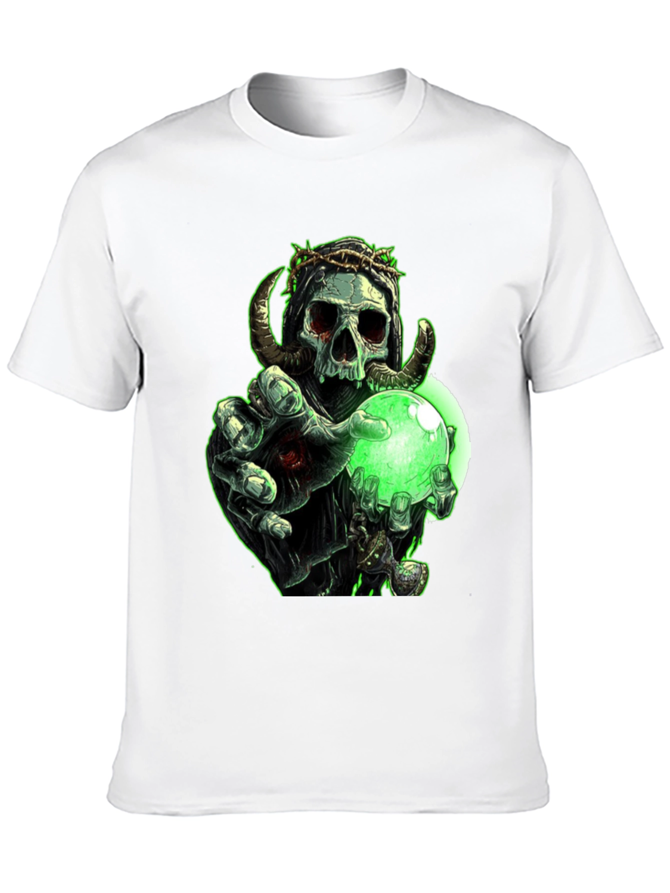 Grim Reaper Skull Graphic T-Shirt - Black