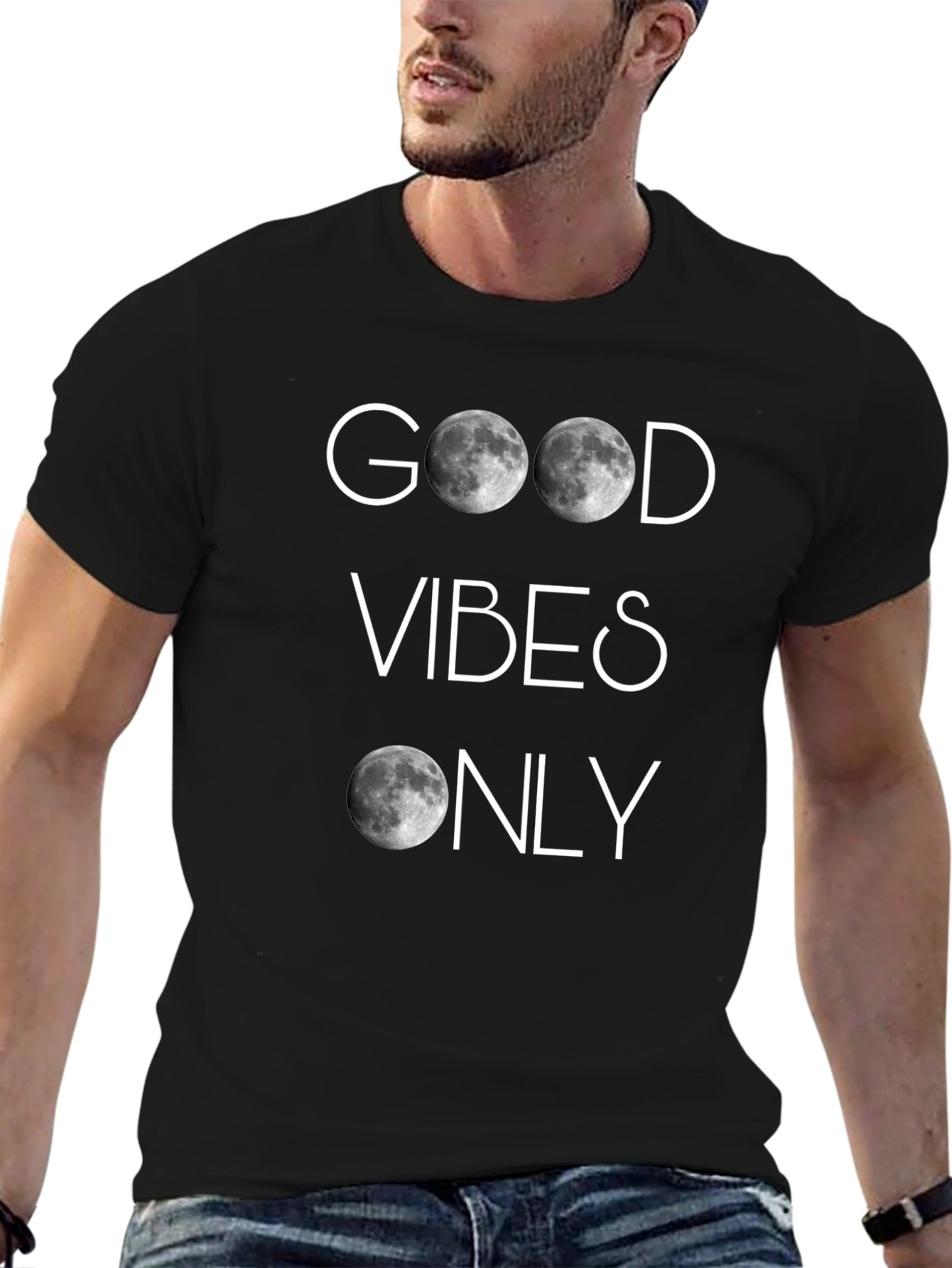 Good Vibes Only Moon T-Shirt