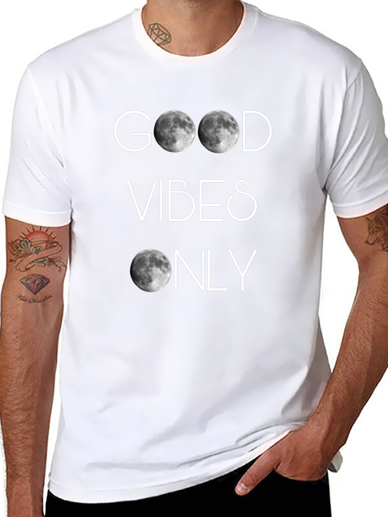 Good Vibes Only Moon T-Shirt