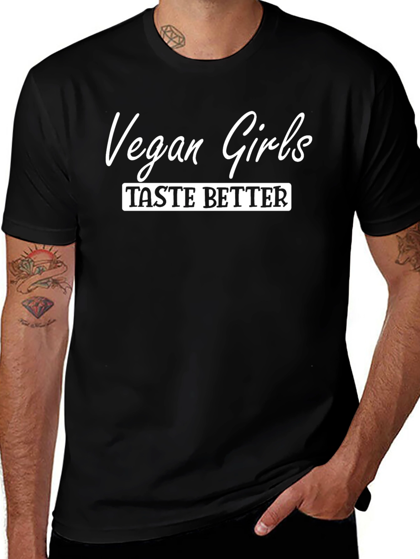 Vegan Girls Taste Better Graphic T-Shirt