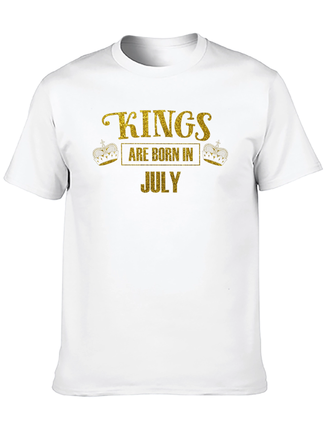 Kings Are Born in July Black T-Shirt
