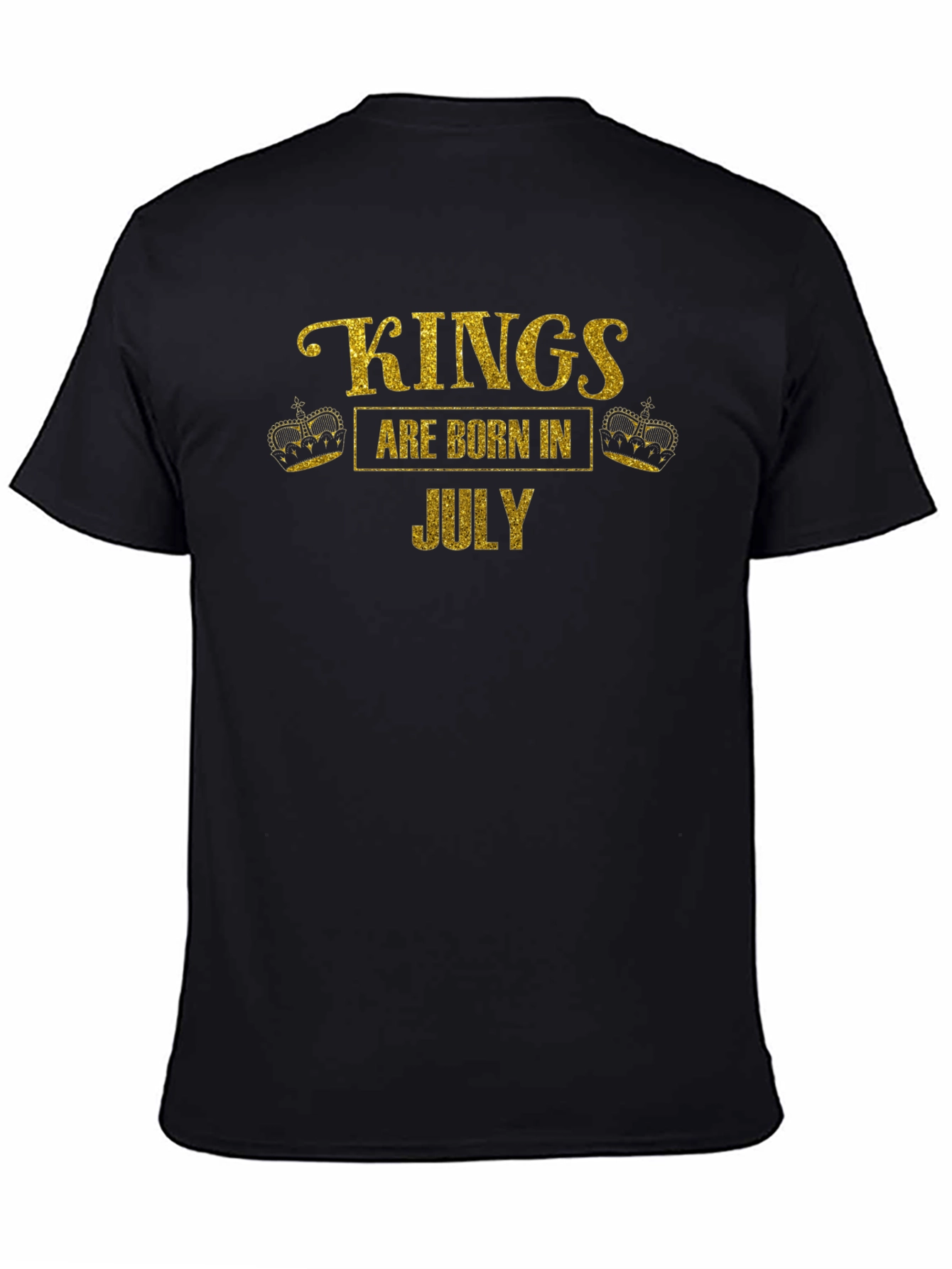 Kings Are Born in July Black T-Shirt