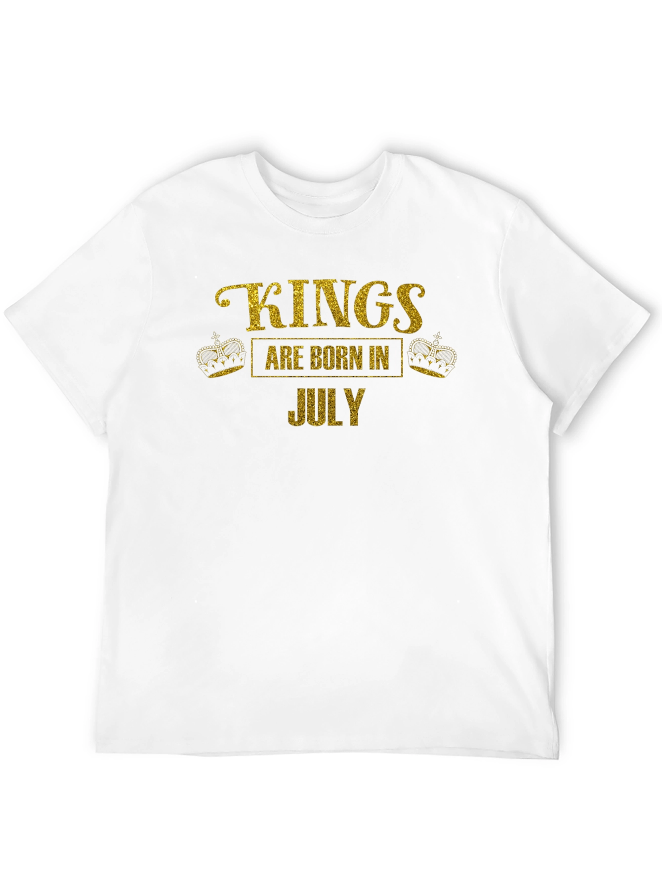 Kings Are Born in July Black T-Shirt