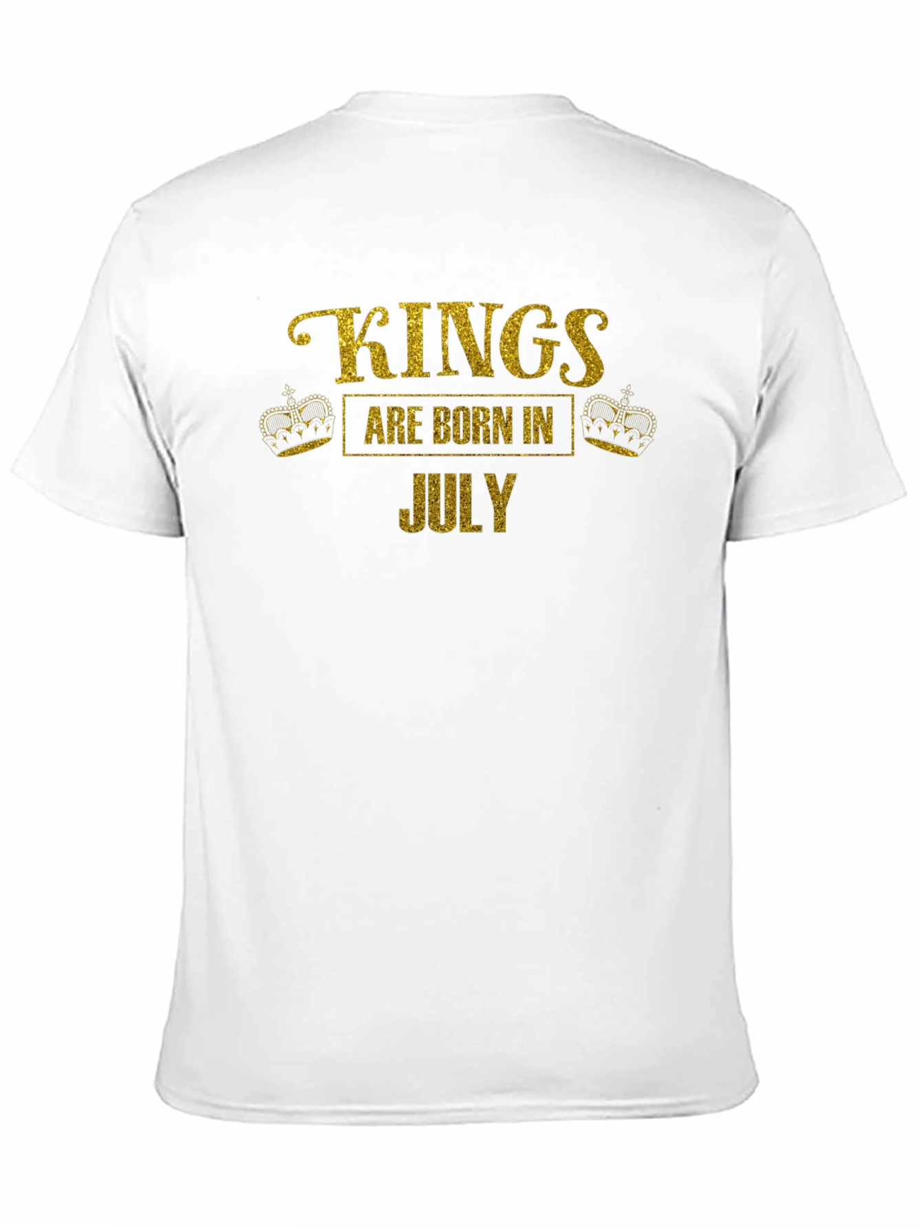 Kings Are Born in July Black T-Shirt
