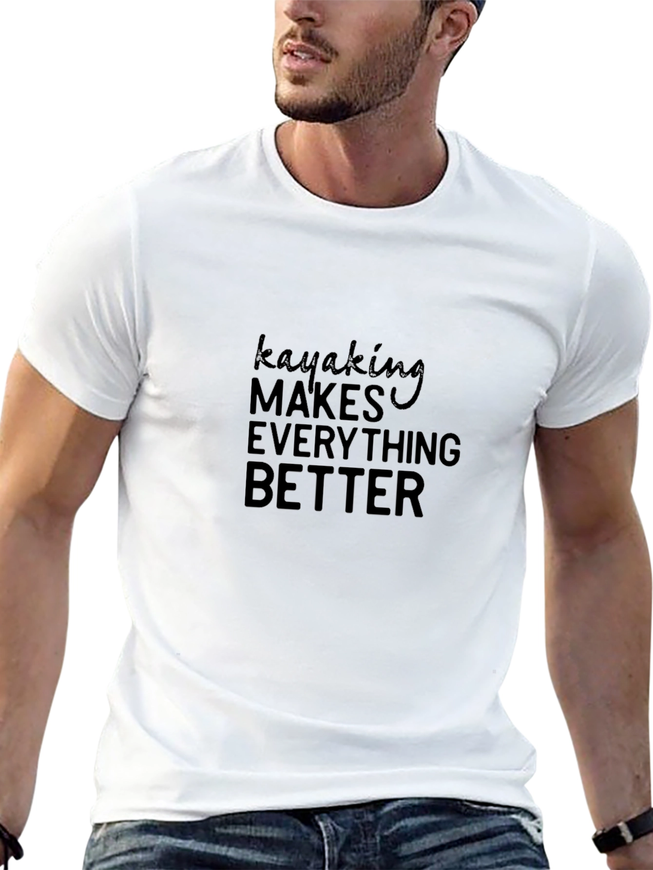 Kayaking Makes Everything Better - Black Tee