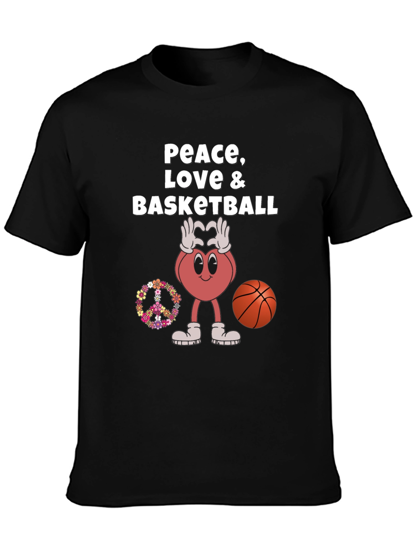 Peace Love and Basketball T-Shirt