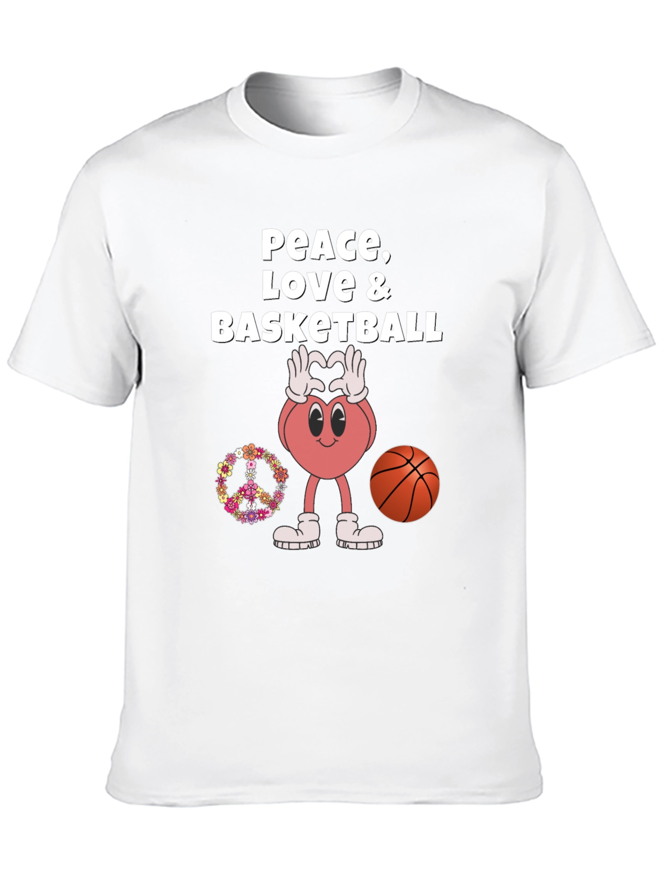Peace Love and Basketball T-Shirt