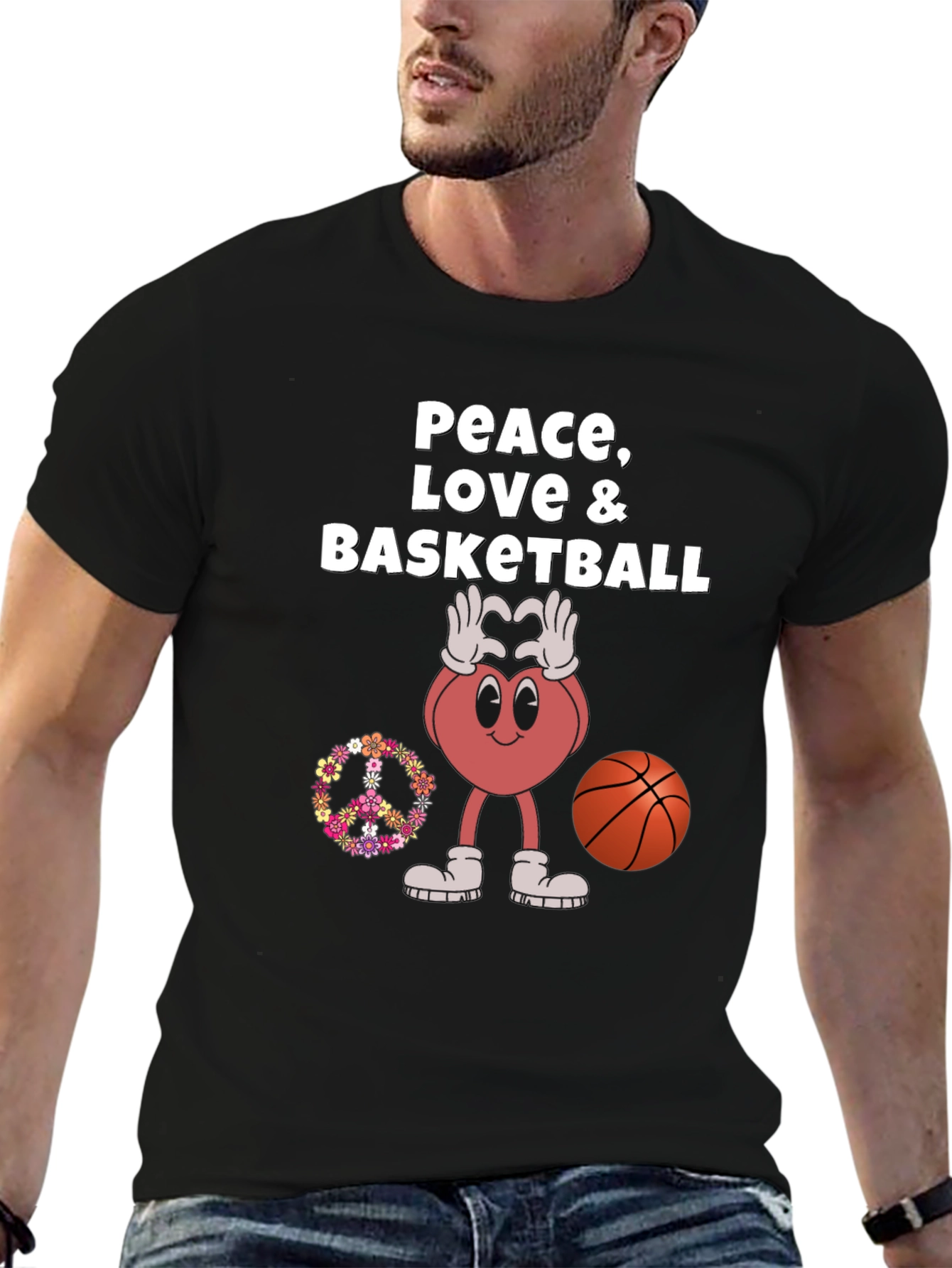 Peace Love and Basketball T-Shirt