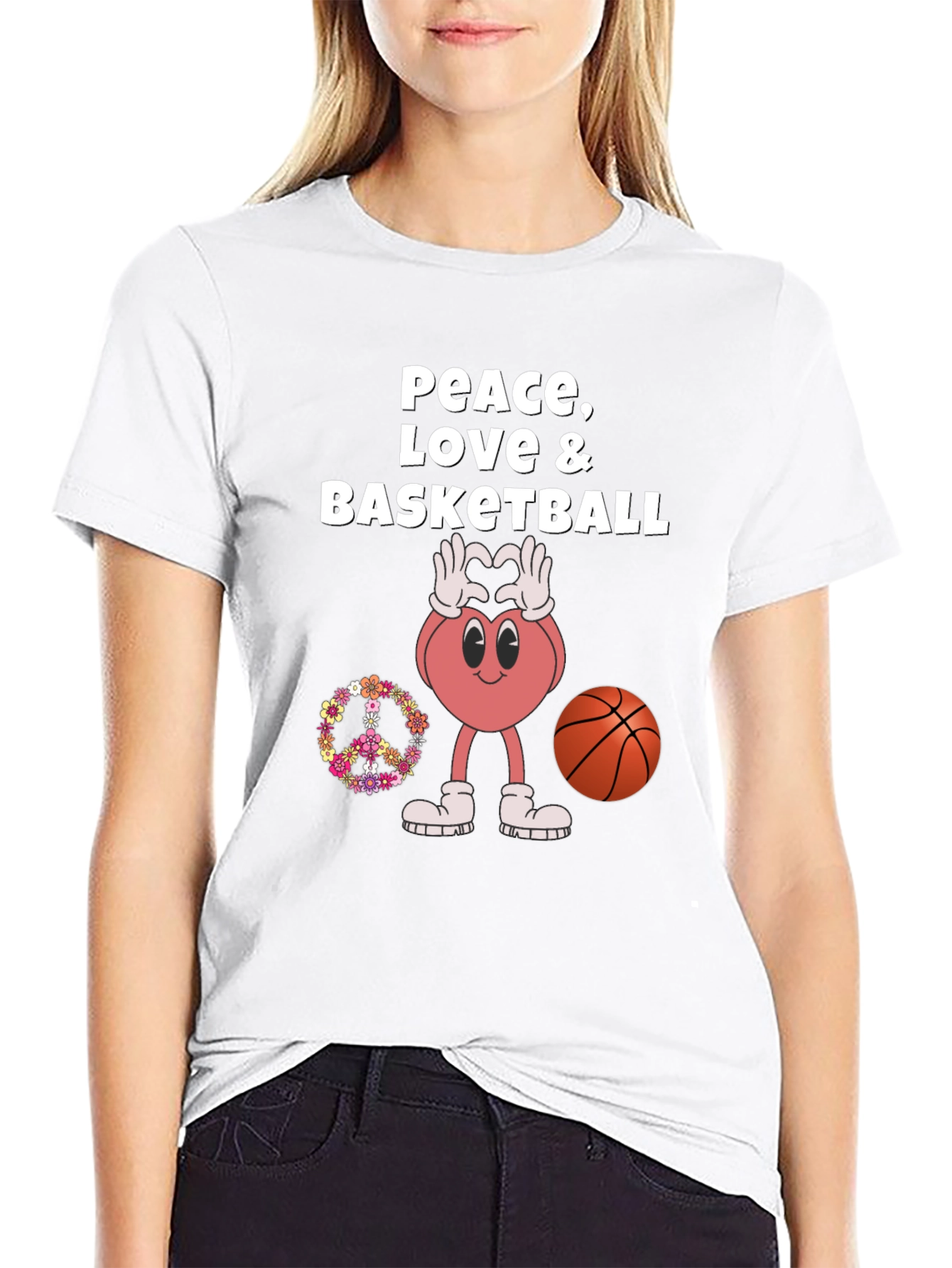 Peace Love and Basketball T-Shirt
