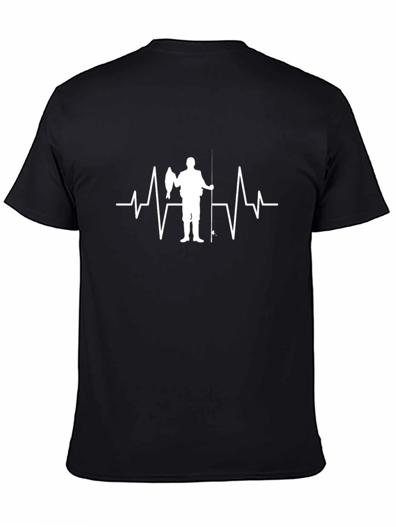 Fishing Heartbeat Graphic T-Shirt
