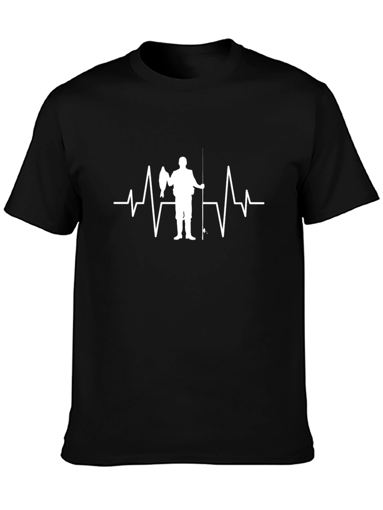 Fishing Heartbeat Graphic T-Shirt