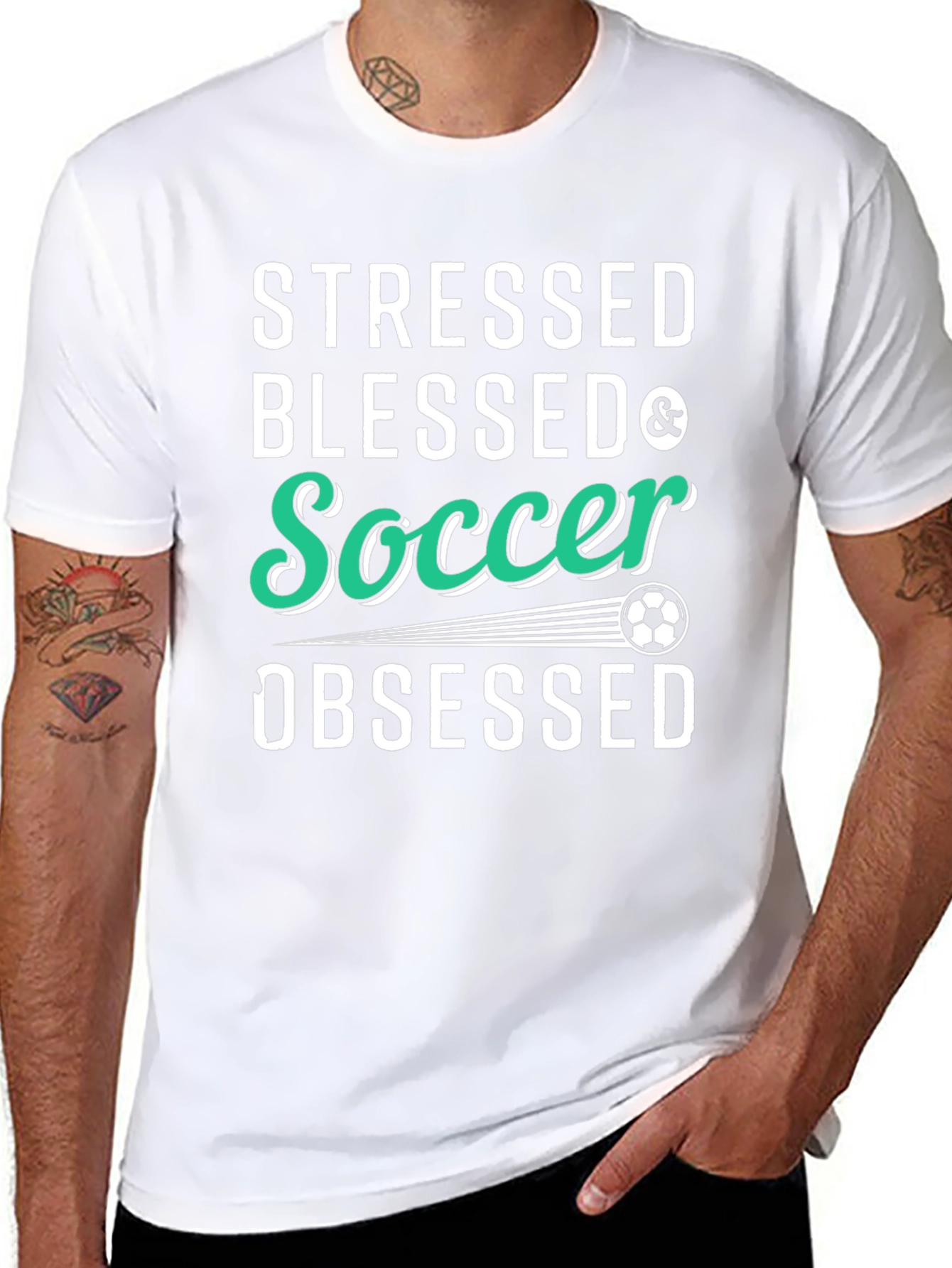 Stressed Blessed Soccer Obsessed T-Shirt