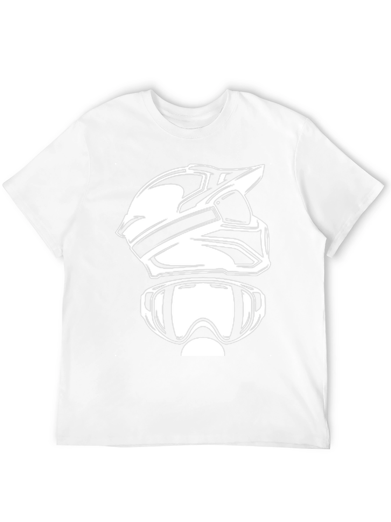 Motocross Helmet & Goggles Graphic Black T-Shirt