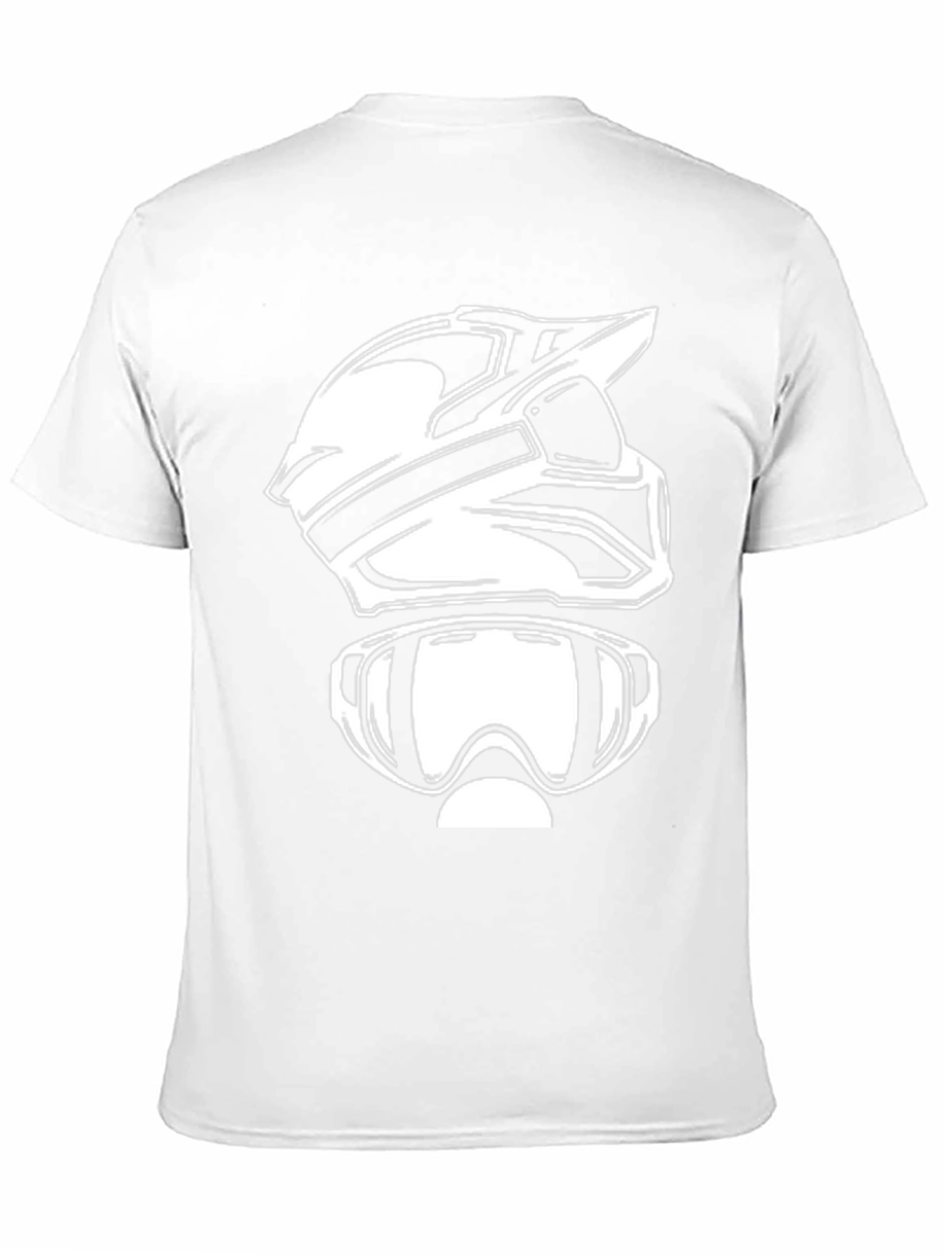 Motocross Helmet & Goggles Graphic Black T-Shirt