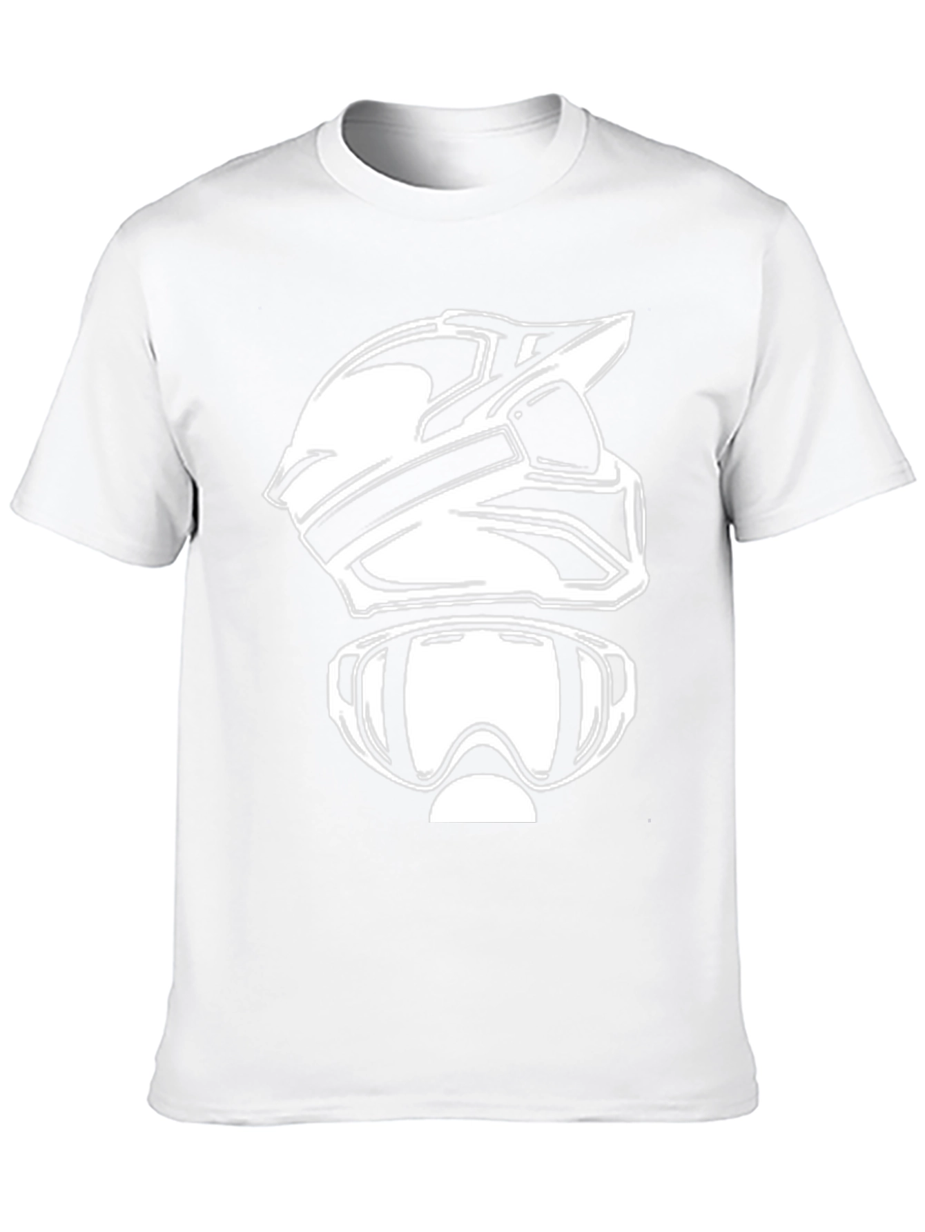 Motocross Helmet & Goggles Graphic Black T-Shirt