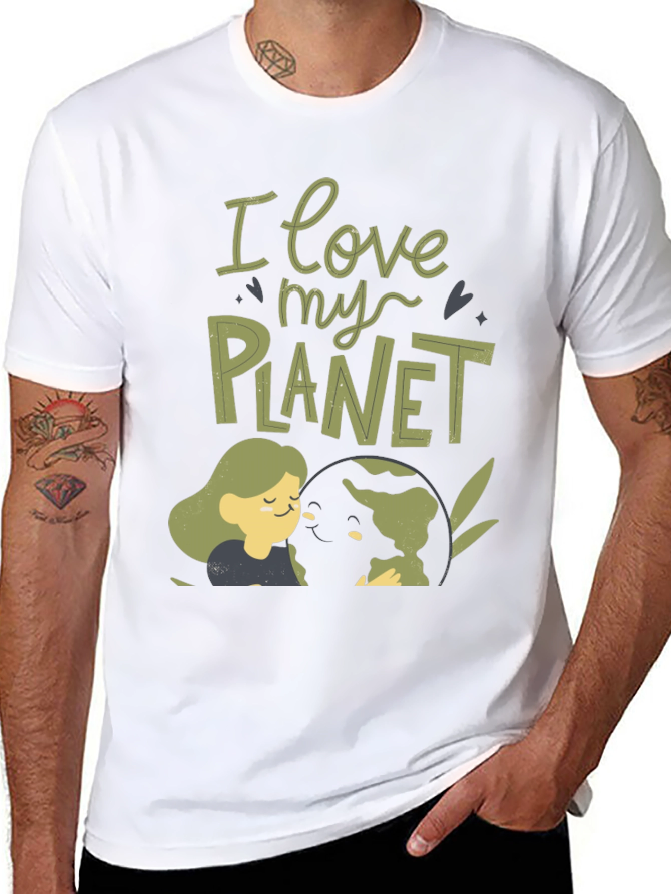 Eco-Friendly I Love My Planet Graphic Tee