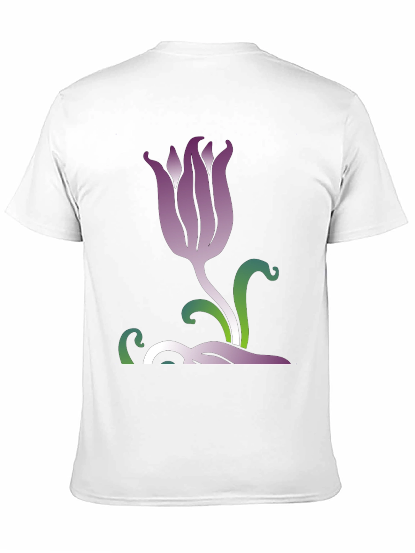 Stylish Floral Graphic Tee - Black Cotton Blend