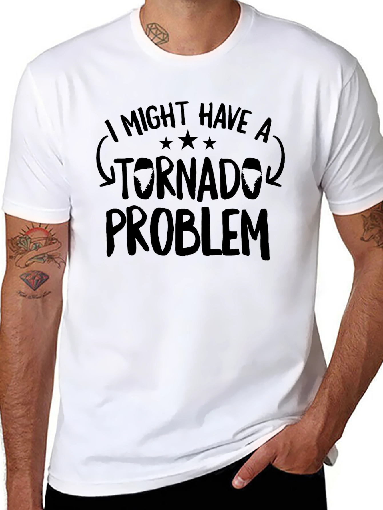 Tornado Problem Graphic Tee - Funny Novelty Shirt