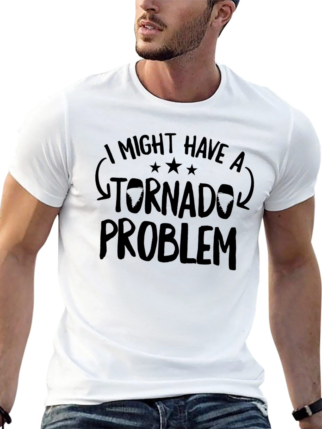 Tornado Problem Graphic Tee - Funny Novelty Shirt