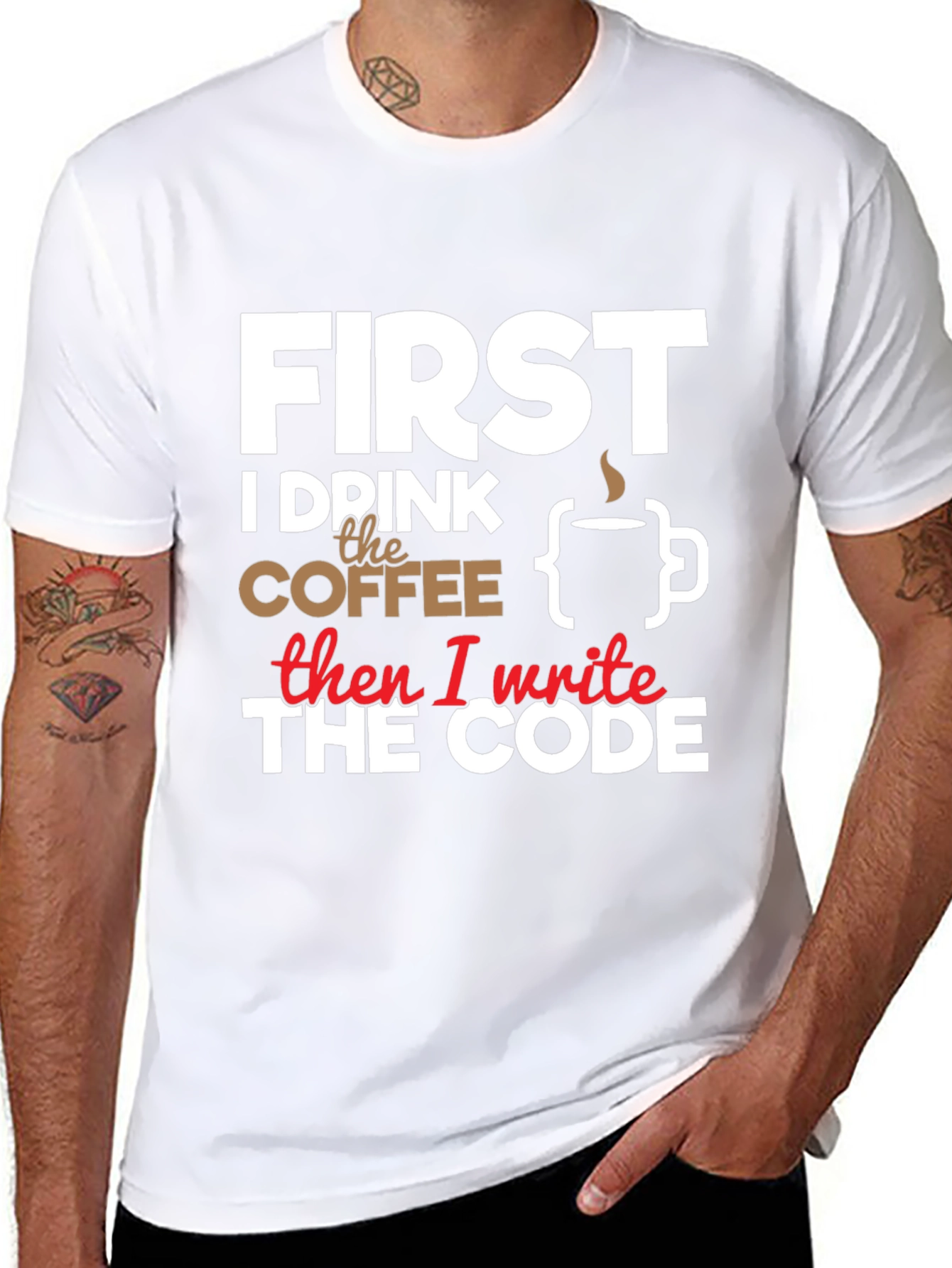 Coffee Then Code Graphic Tee