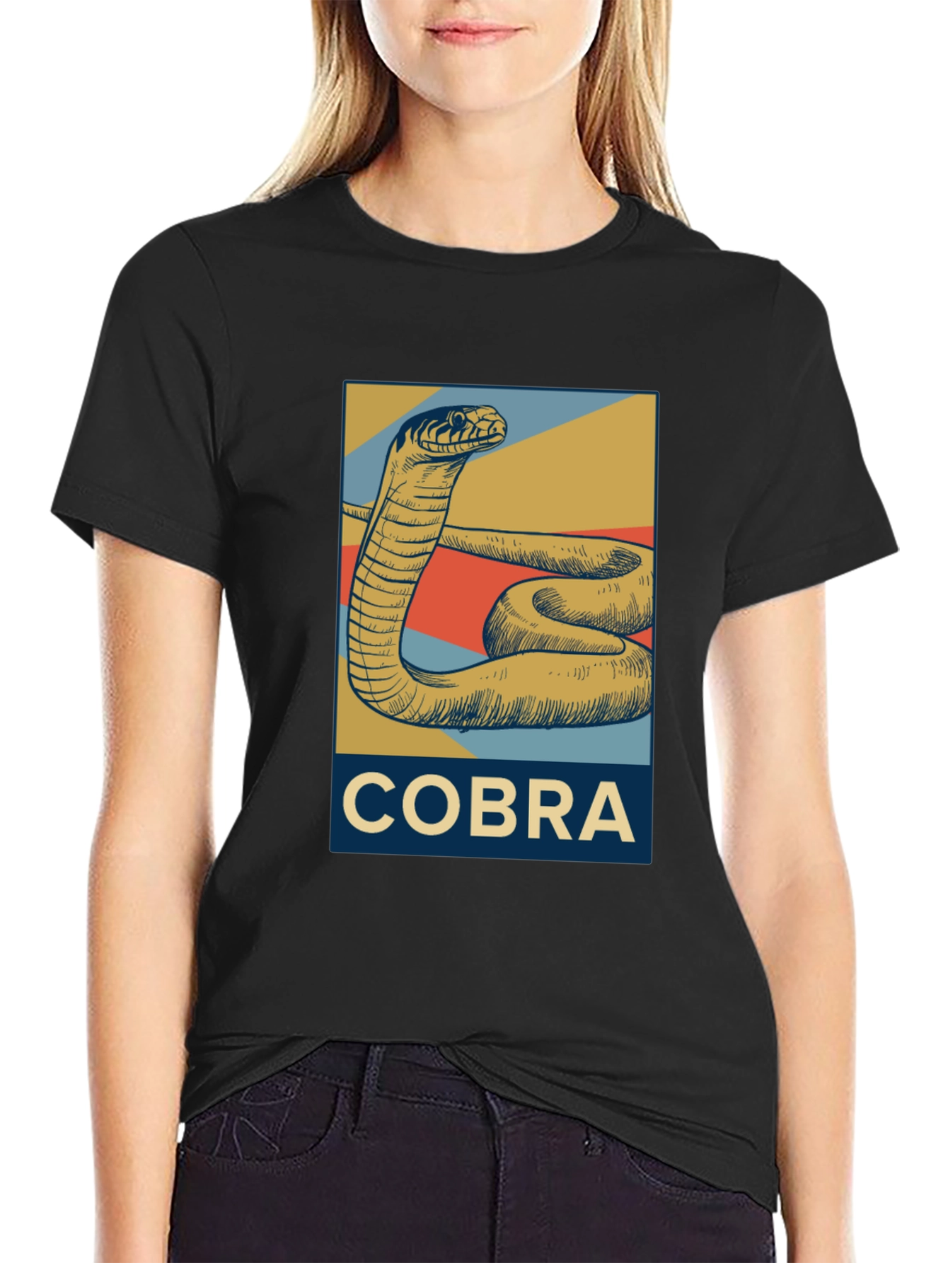 Cobra Graphic T-Shirt - Retro Style Snake Tee