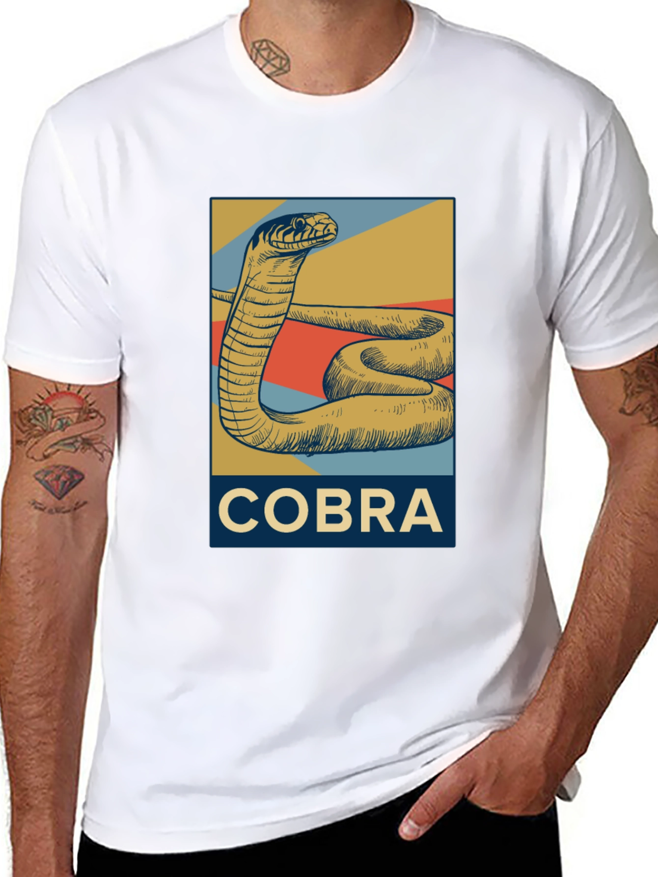 Cobra Graphic T-Shirt - Retro Style Snake Tee