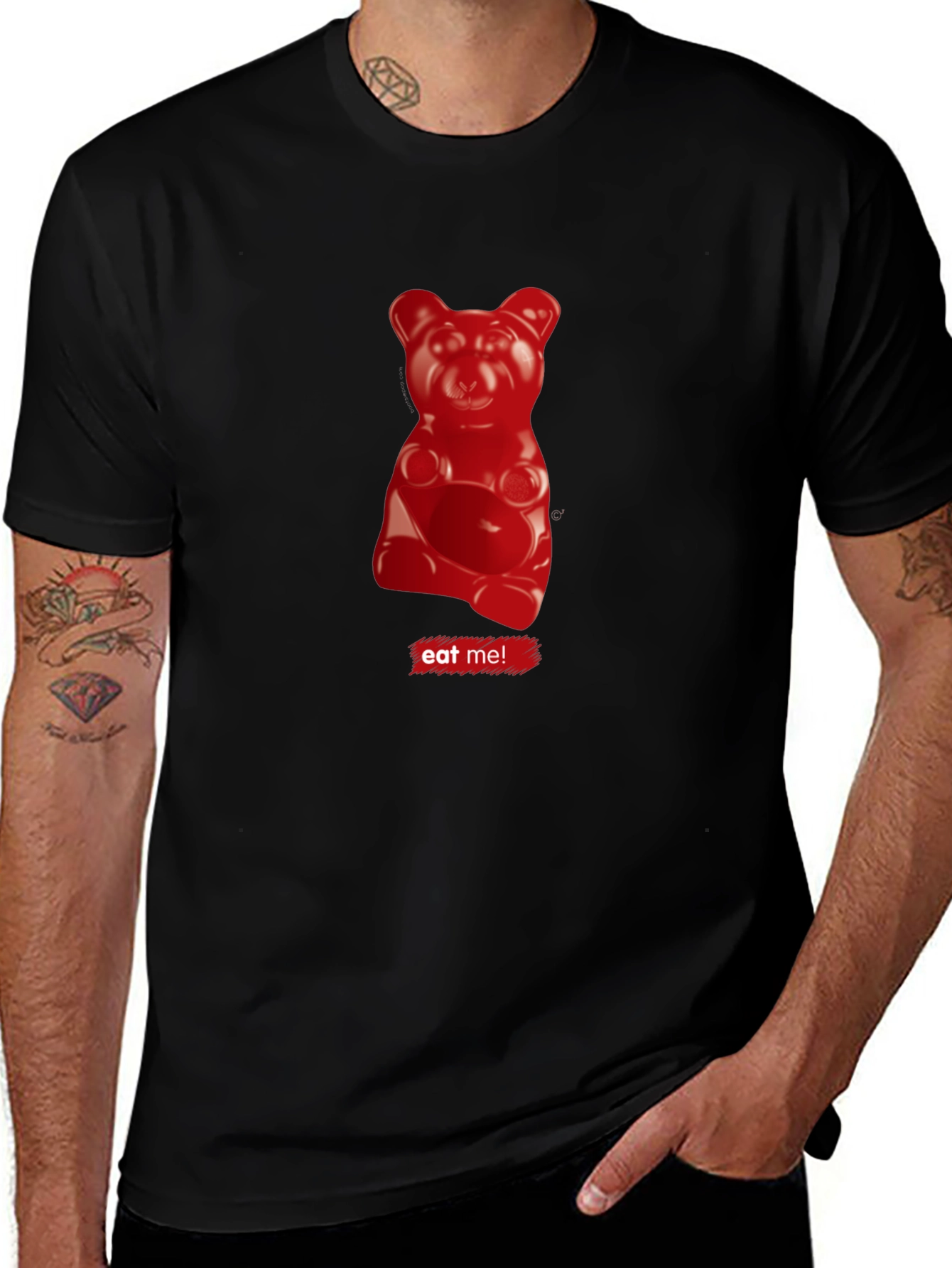 Gummy Bear Eat Me T-Shirt - Black