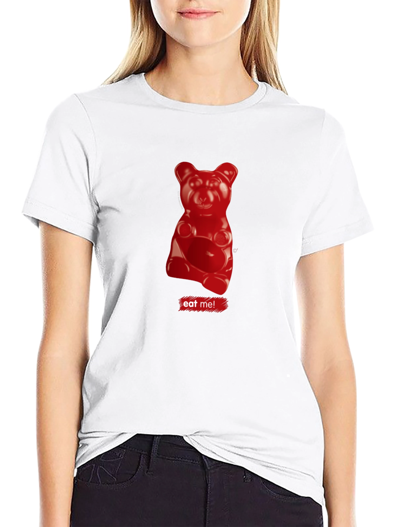Gummy Bear Eat Me T-Shirt - Black