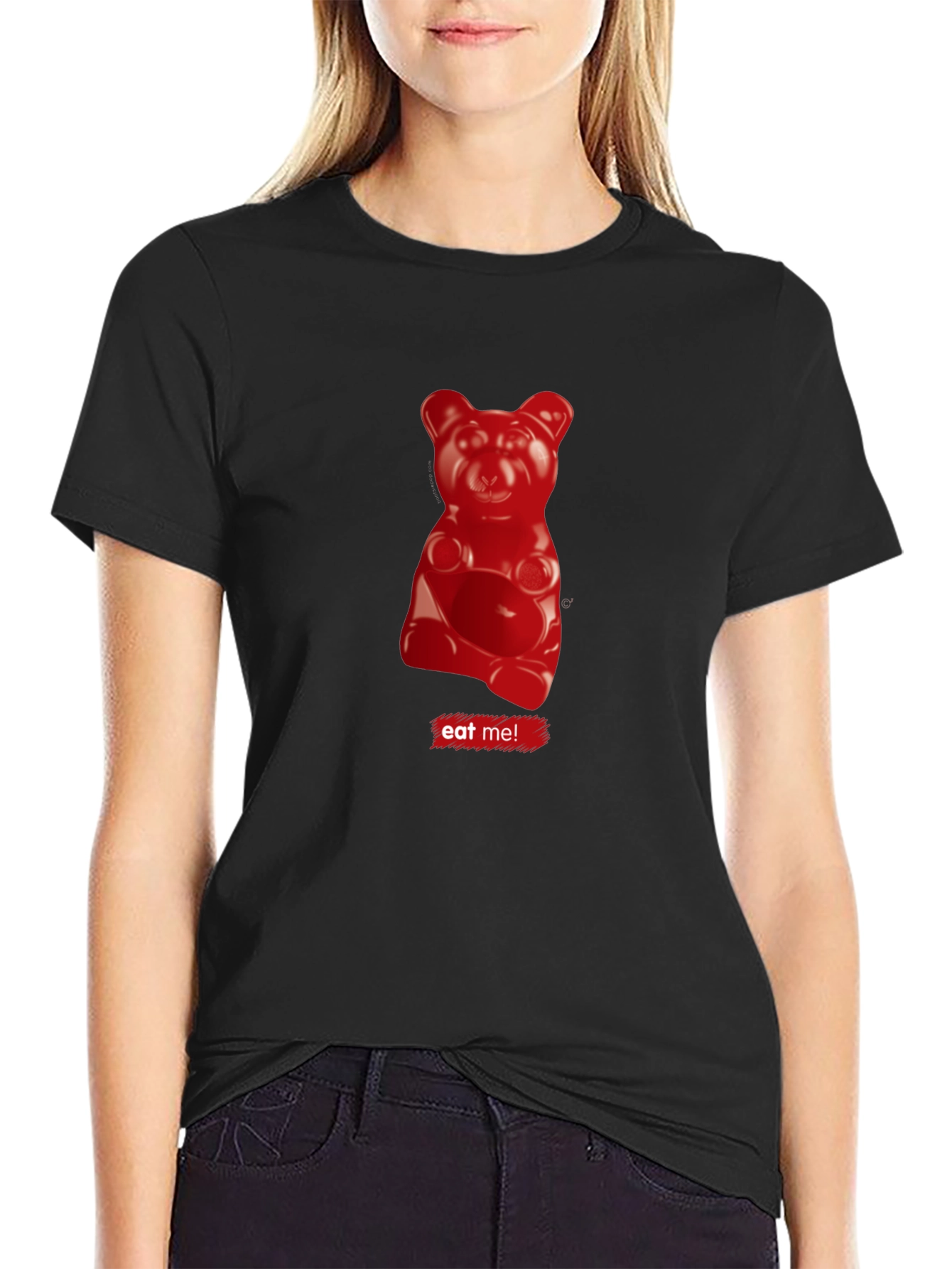 Gummy Bear Eat Me T-Shirt - Black