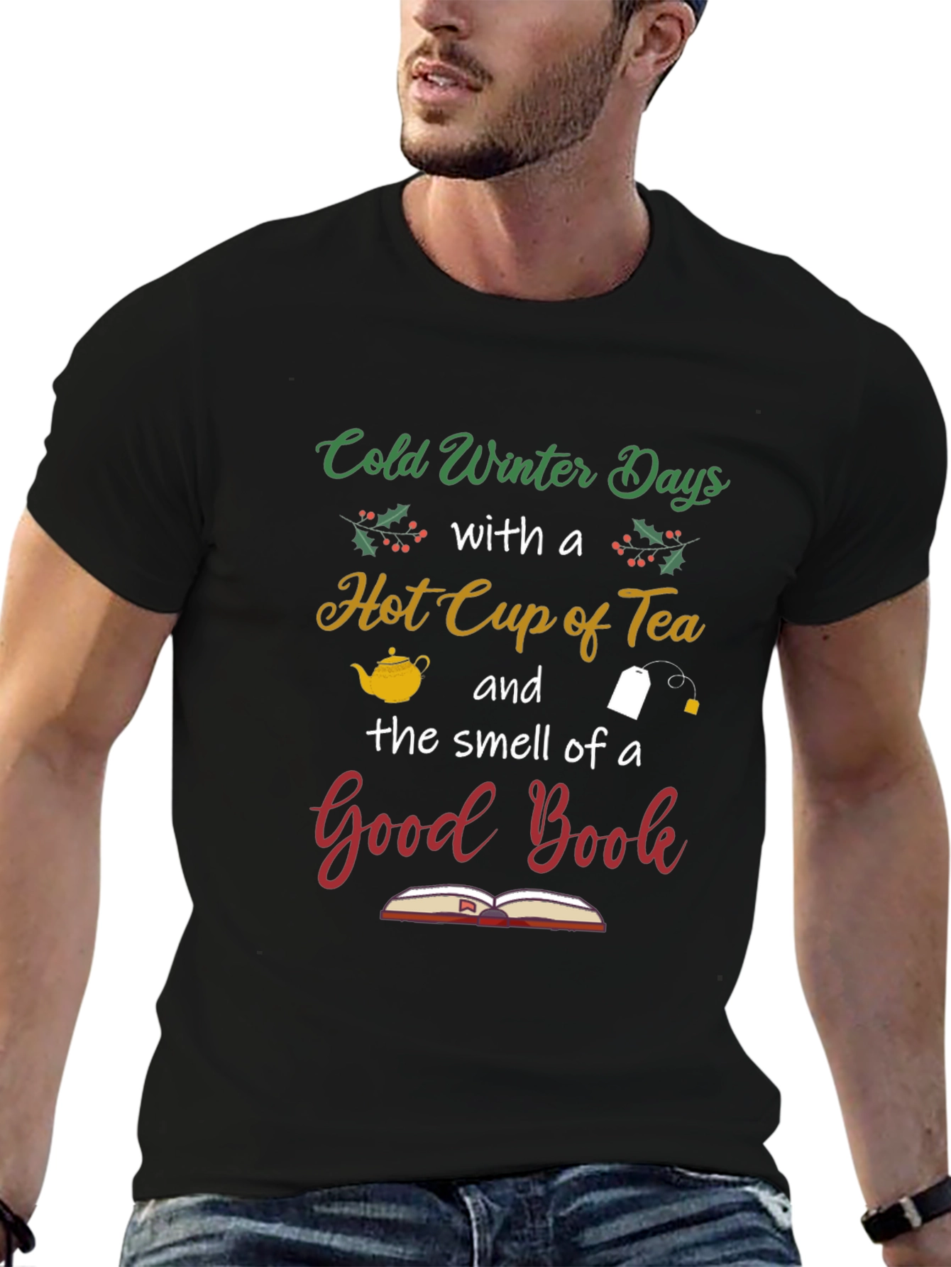 Cold Winter Days & Good Book T-Shirt