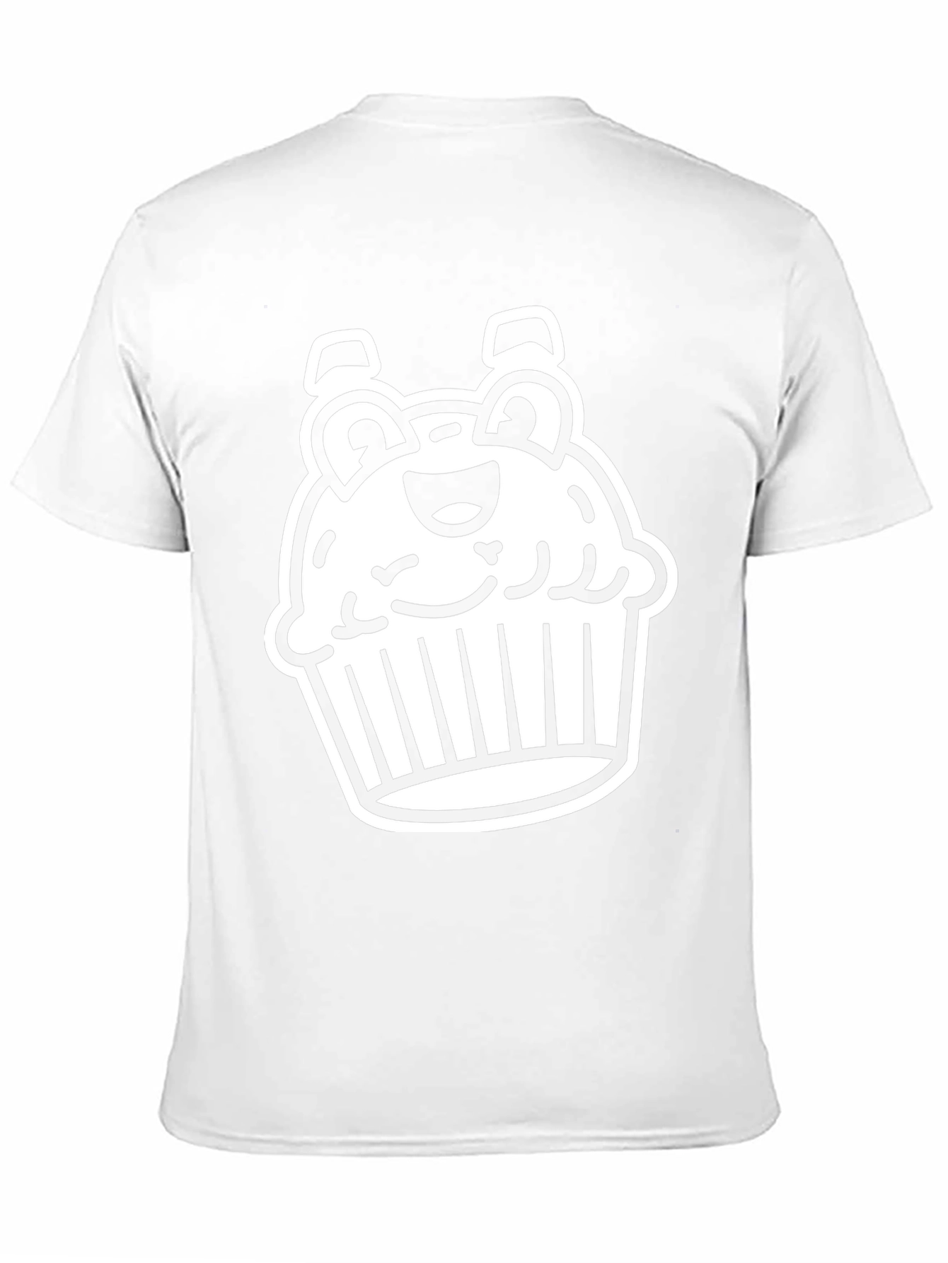 Cute Cupcake Graphic Tee - Black Cotton Blend