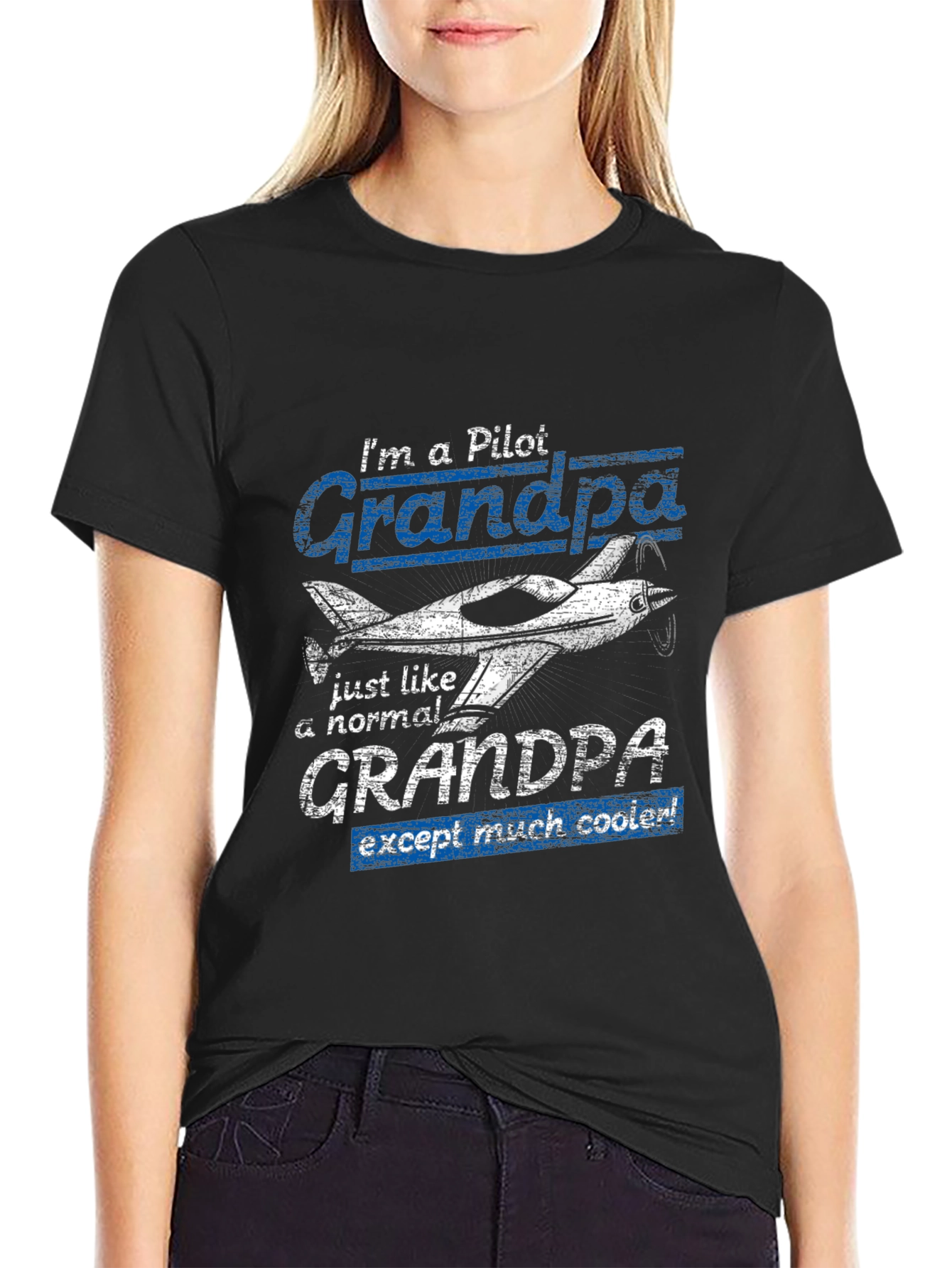 Pilot Grandpa T-Shirt - Cool Aviator Grandfather Tee
