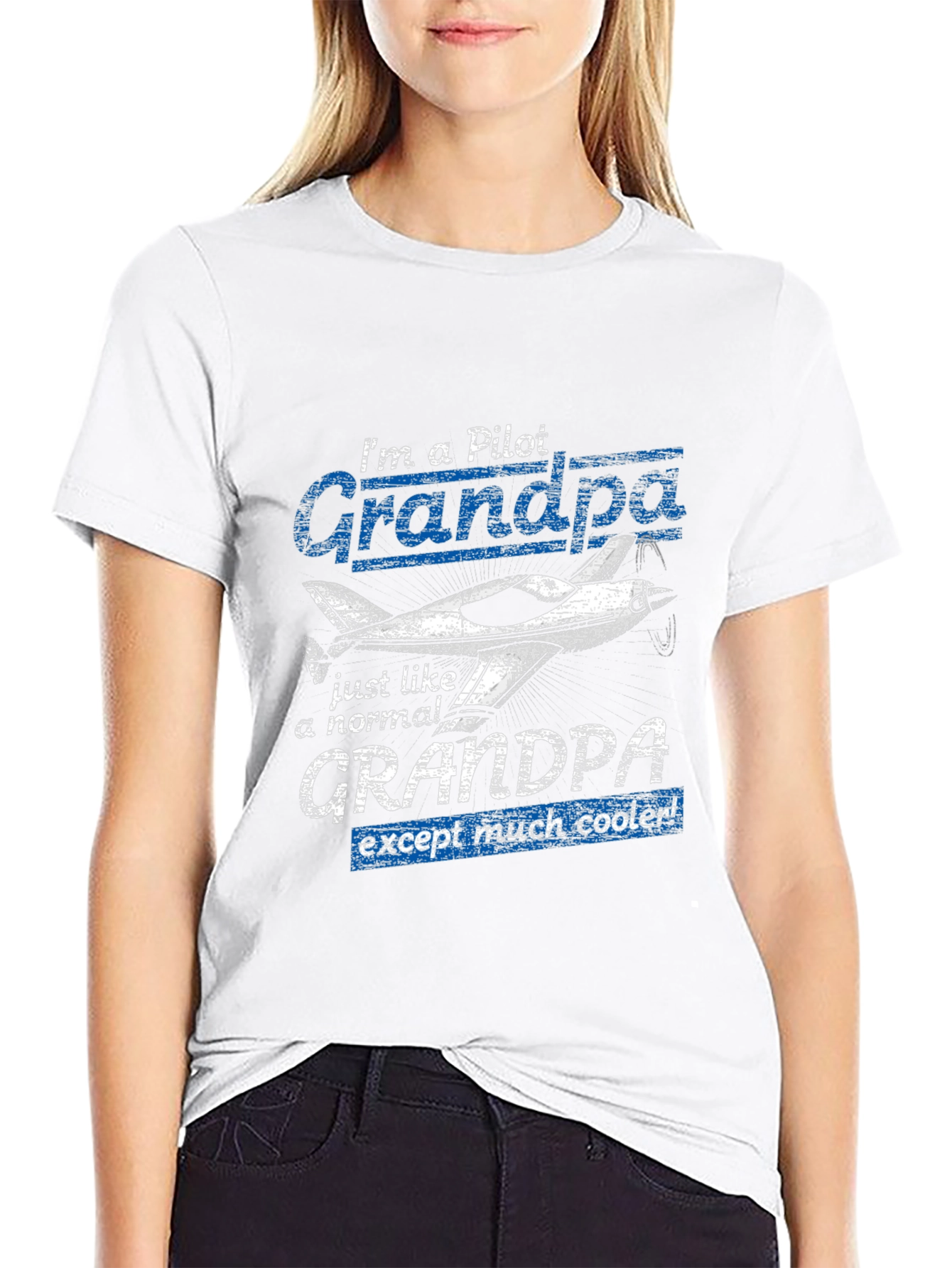 Pilot Grandpa T-Shirt - Cool Aviator Grandfather Tee