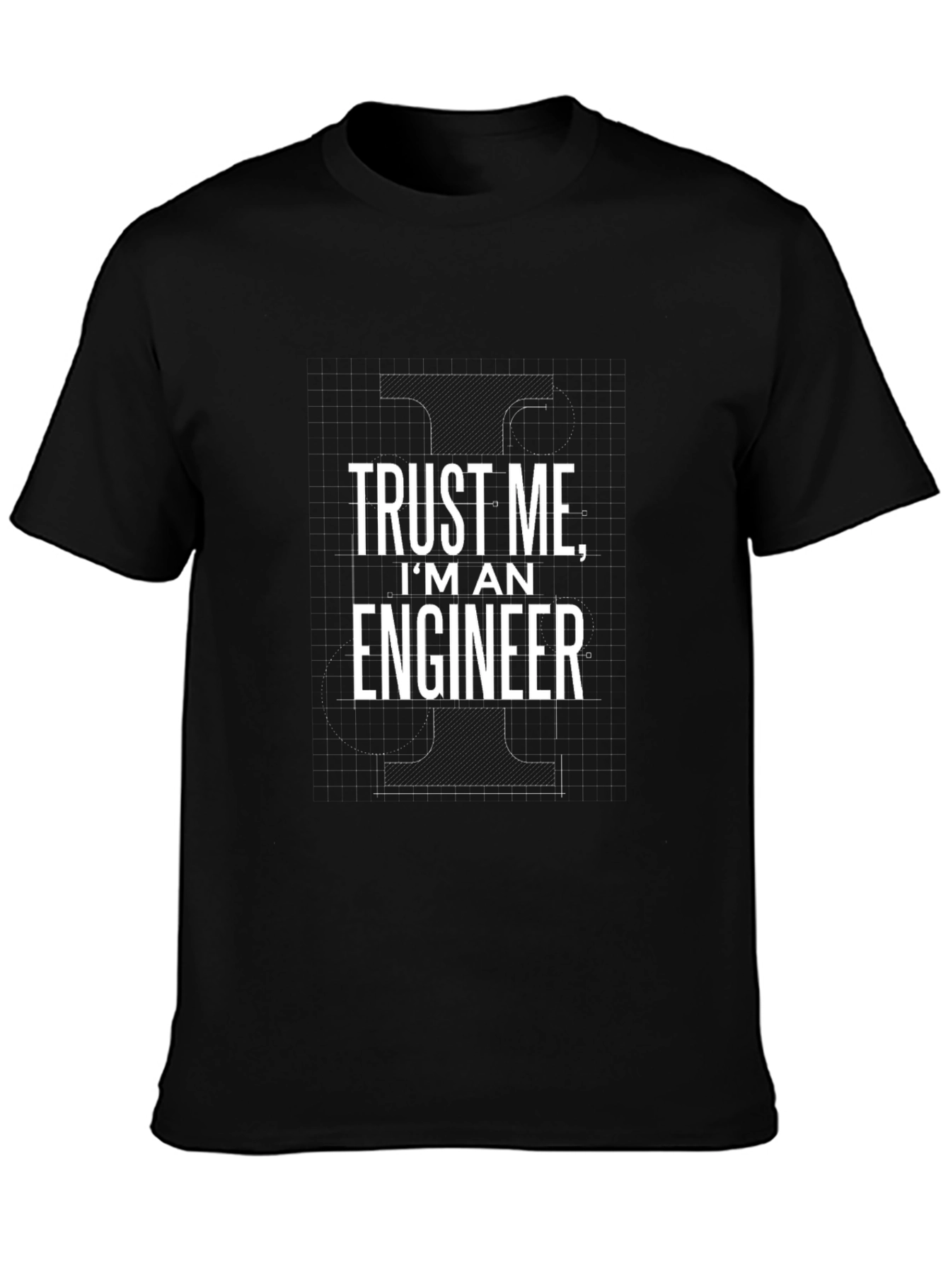 Trust Me Im An Engineer Black T-Shirt